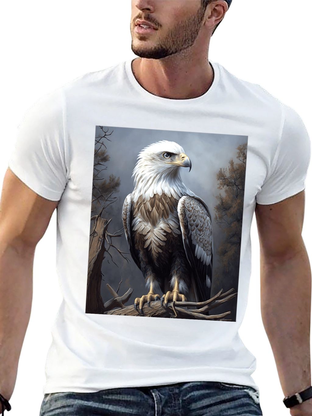 Eagle Graphic Tee - Majestic Bird Print