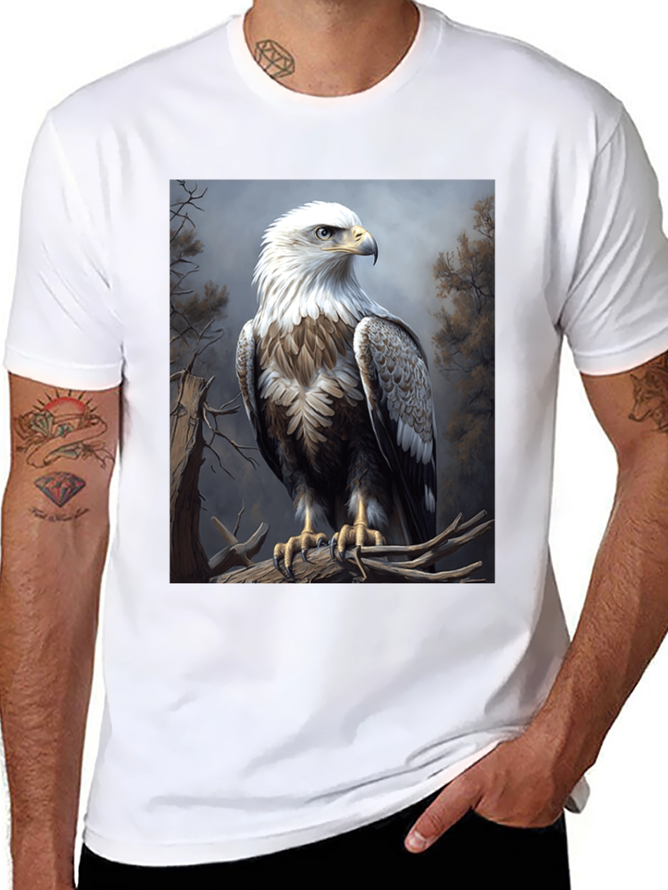 Eagle Graphic Tee - Majestic Bird Print