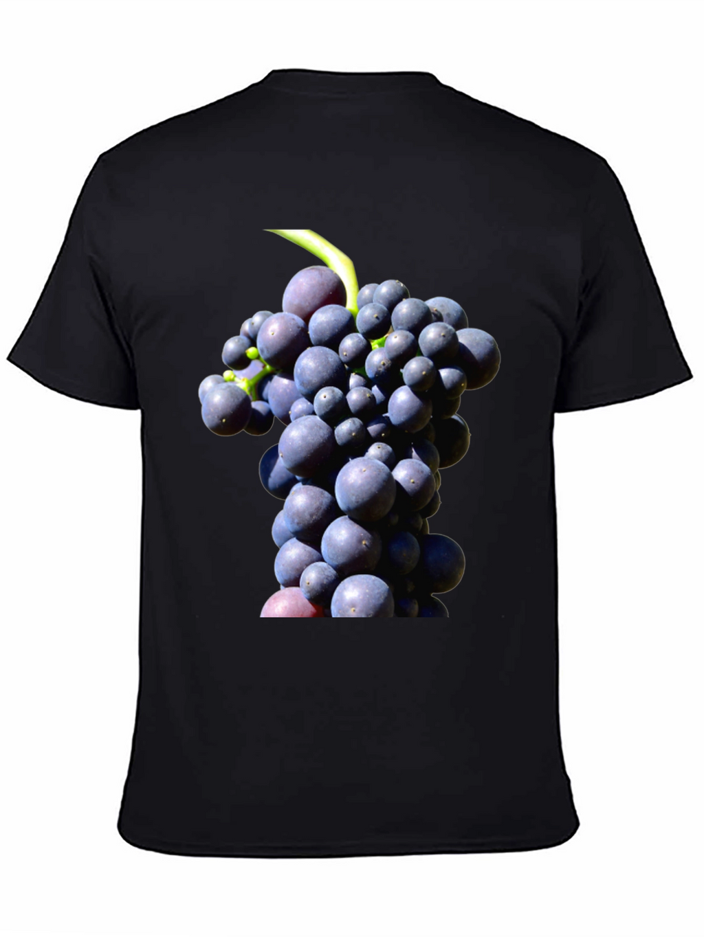 Grapes Graphic Tee - Black Cotton Blend Casual Wear
