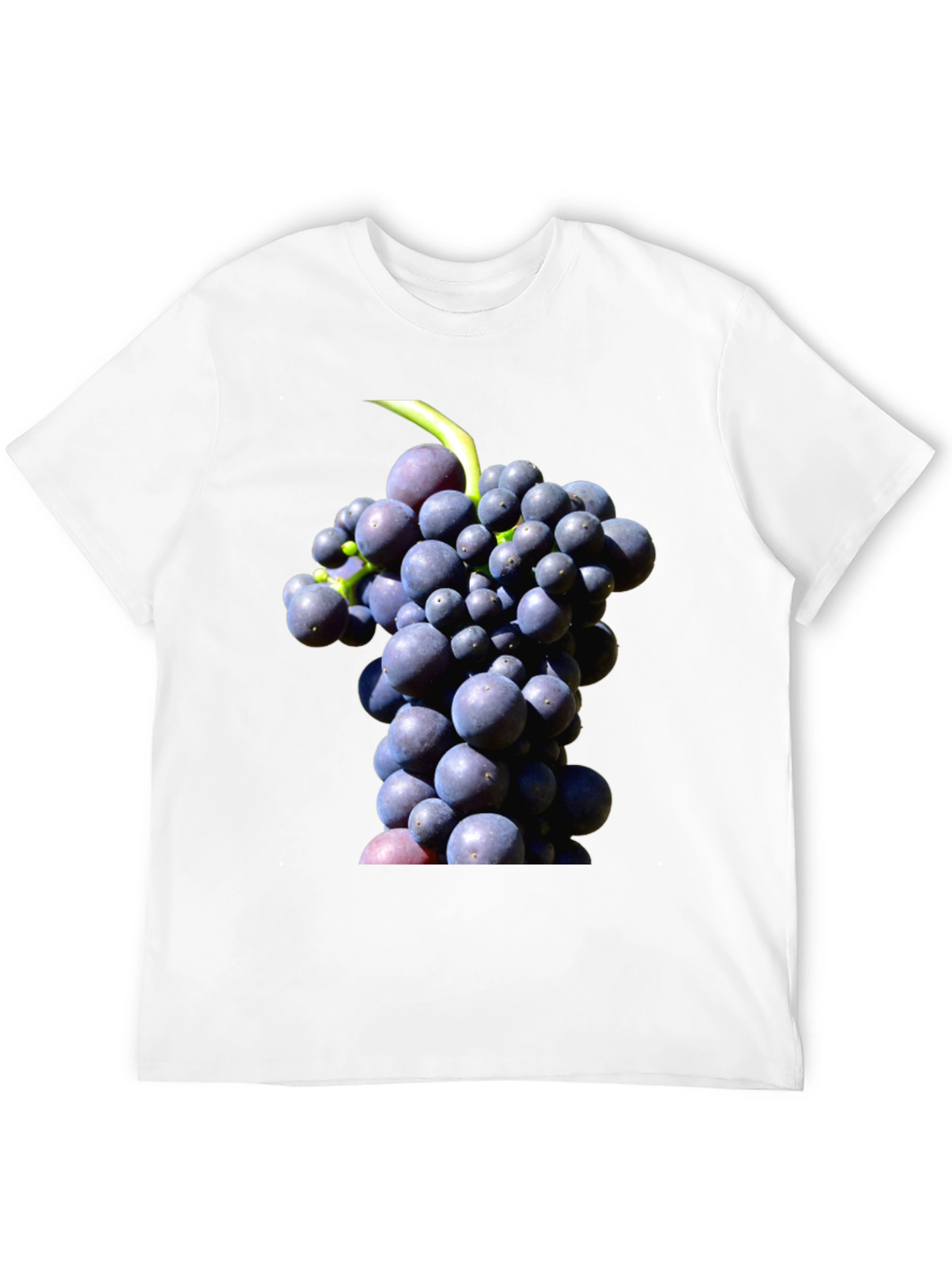 Grapes Graphic Tee - Black Cotton Blend Casual Wear