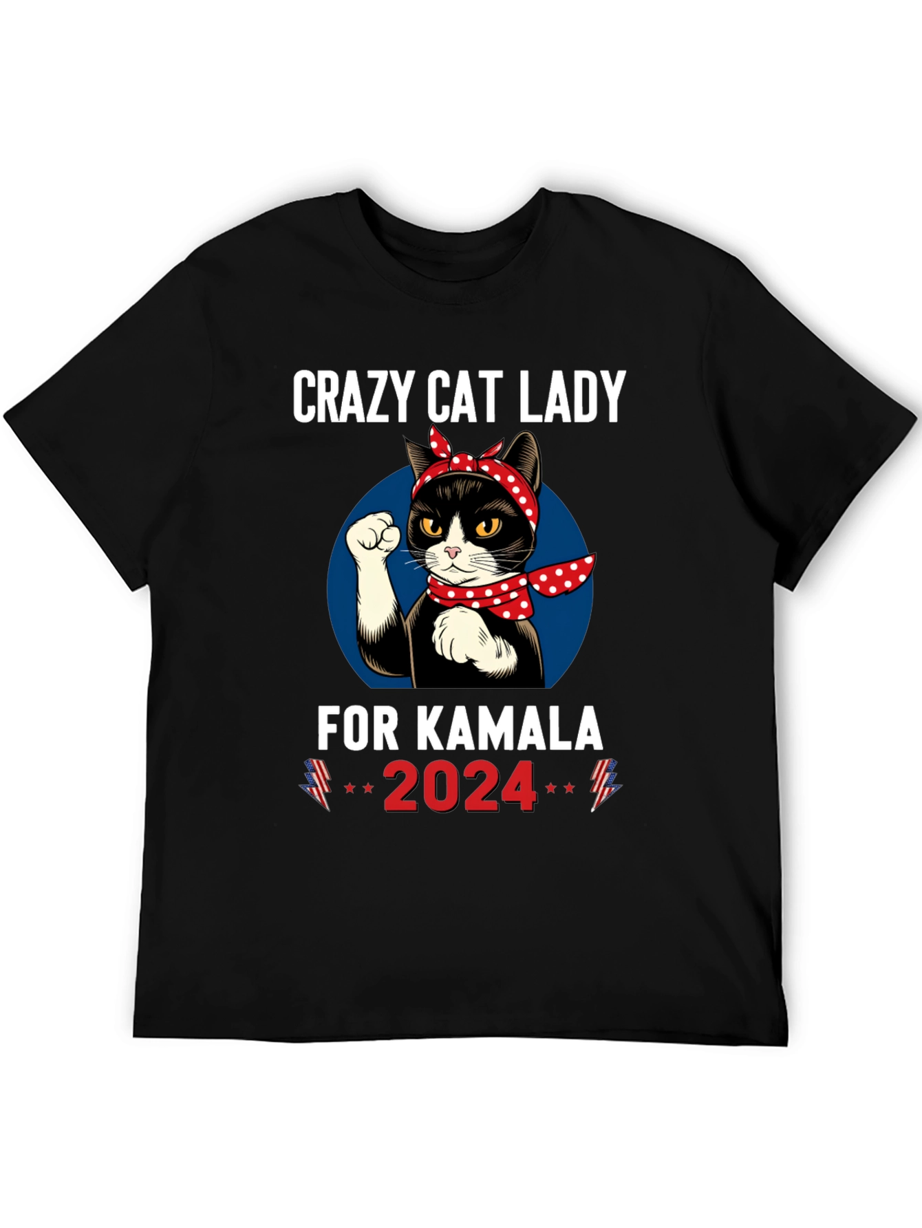 Crazy Cat Lady for Kamala 2024 T-Shirt