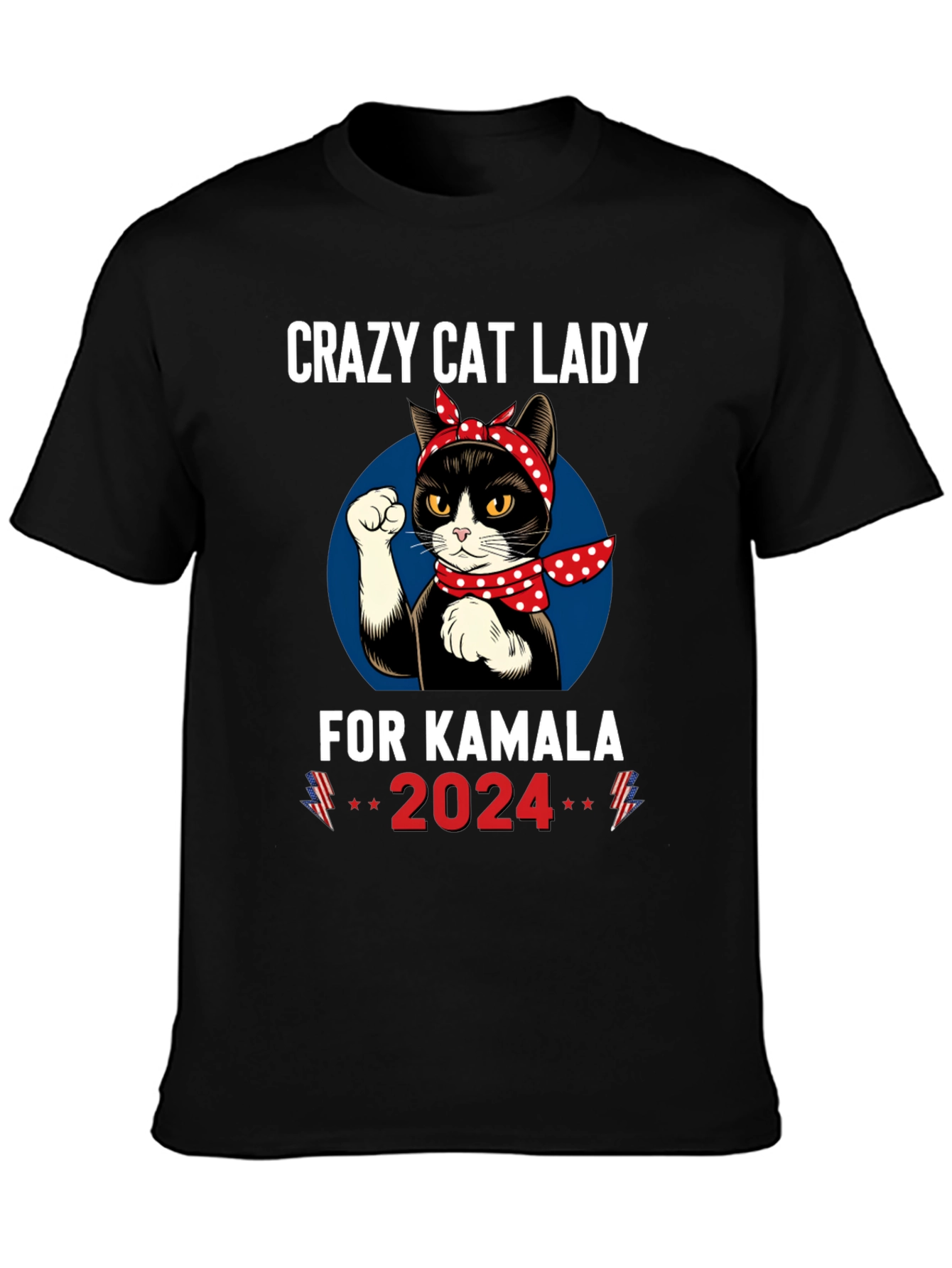 Crazy Cat Lady for Kamala 2024 T-Shirt