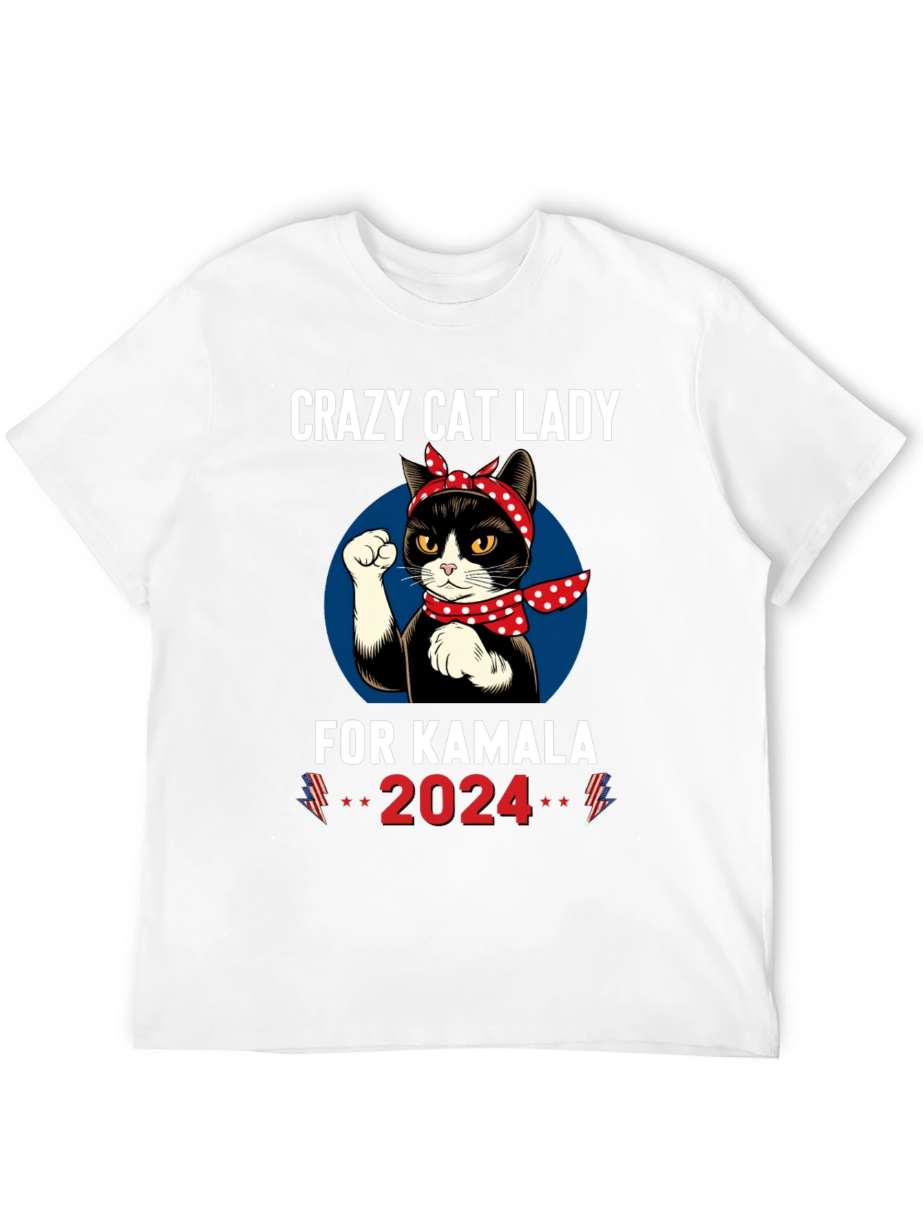 Crazy Cat Lady for Kamala 2024 T-Shirt