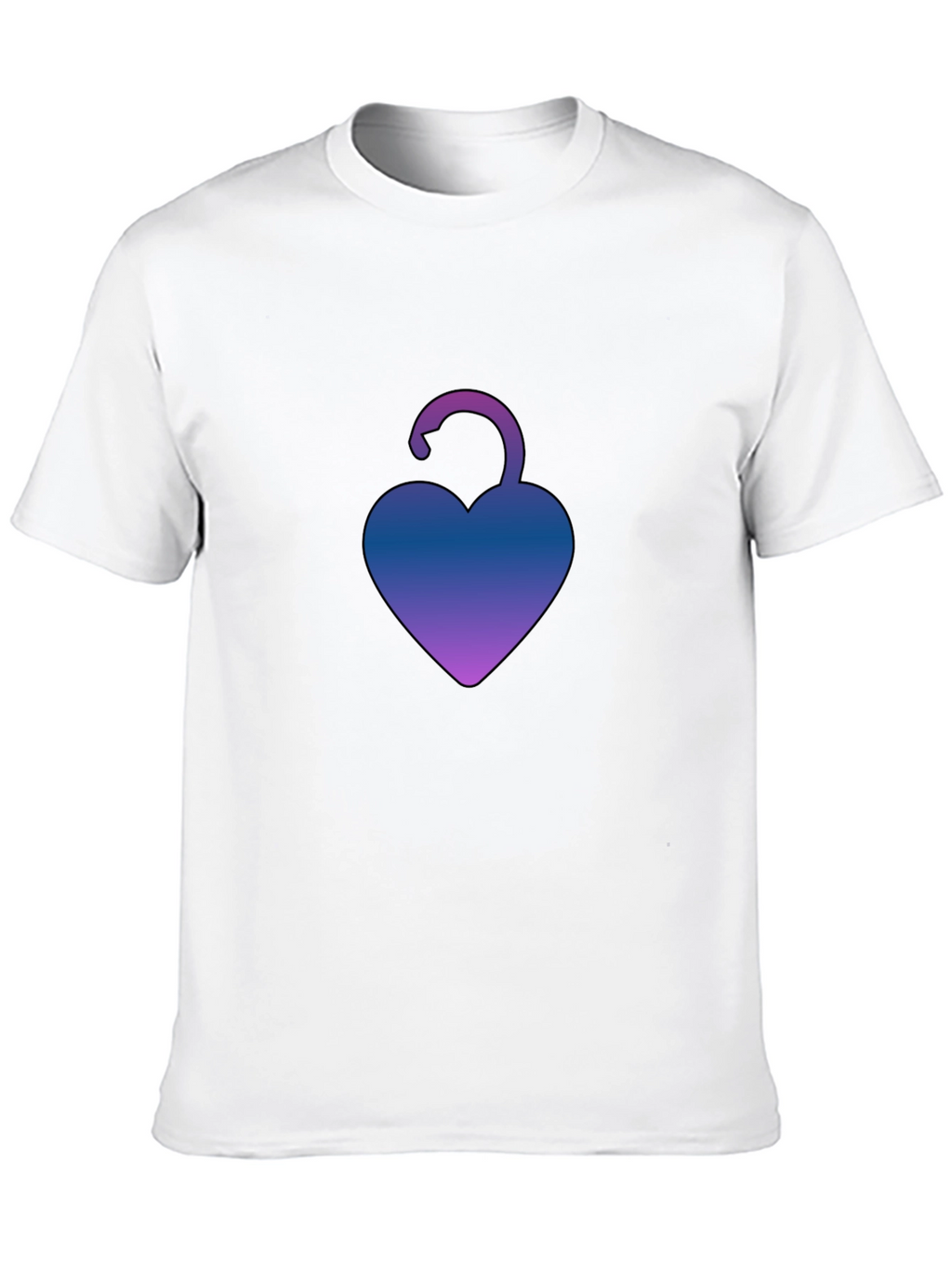 Heart Lock T-Shirt - Unique Gradient Design