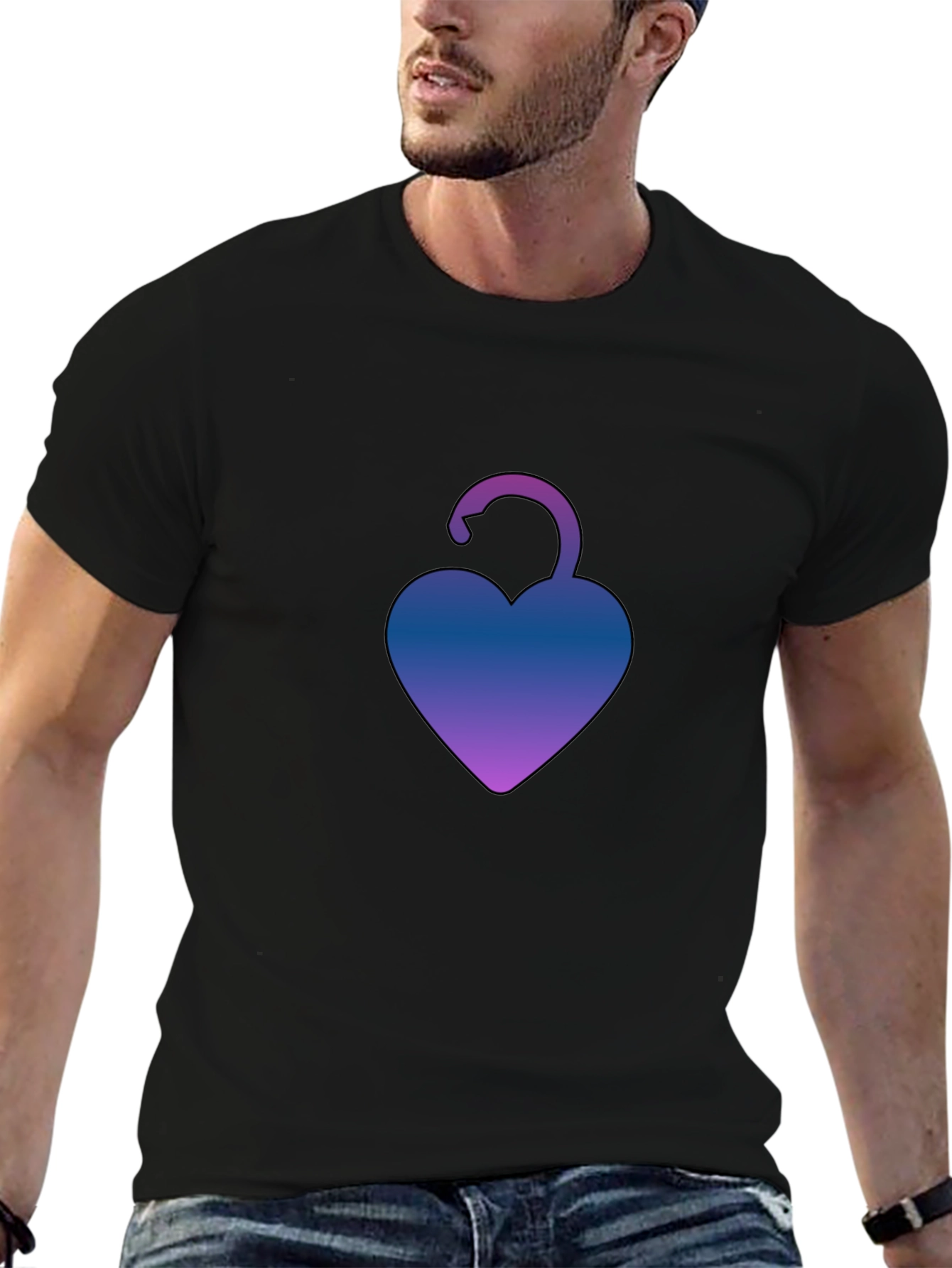 Heart Lock T-Shirt - Unique Gradient Design