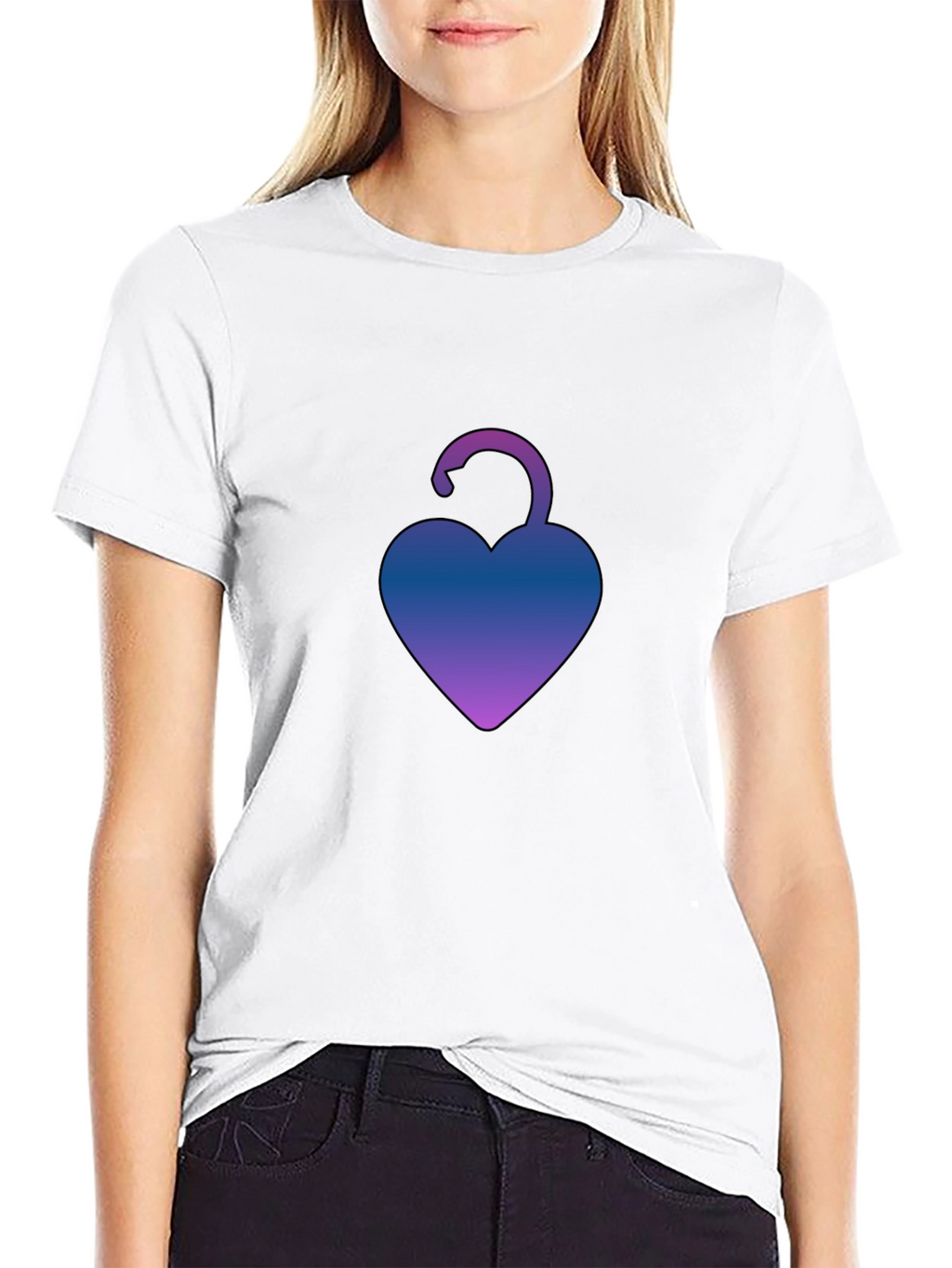 Heart Lock T-Shirt - Unique Gradient Design