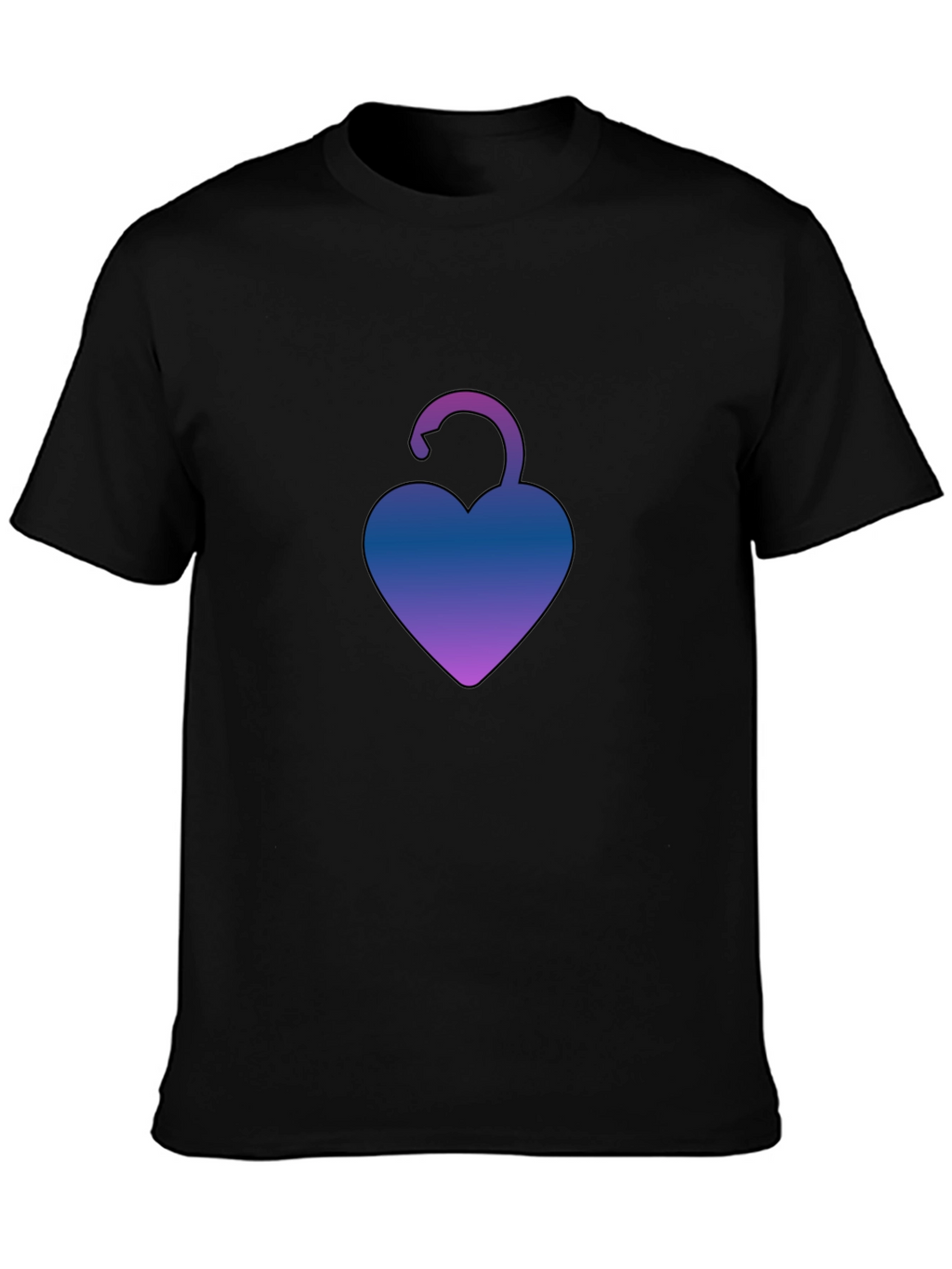 Heart Lock T-Shirt - Unique Gradient Design
