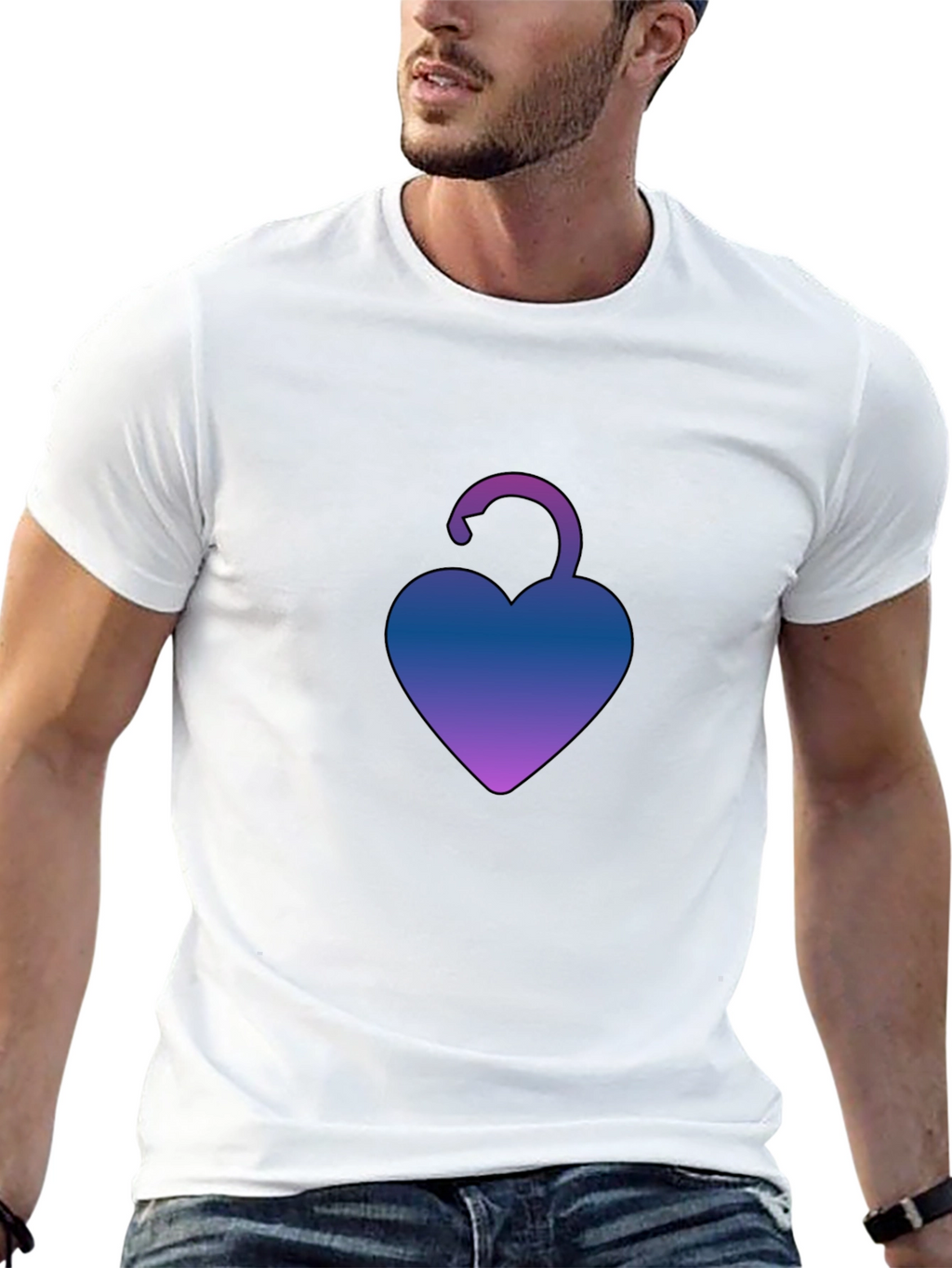 Heart Lock T-Shirt - Unique Gradient Design