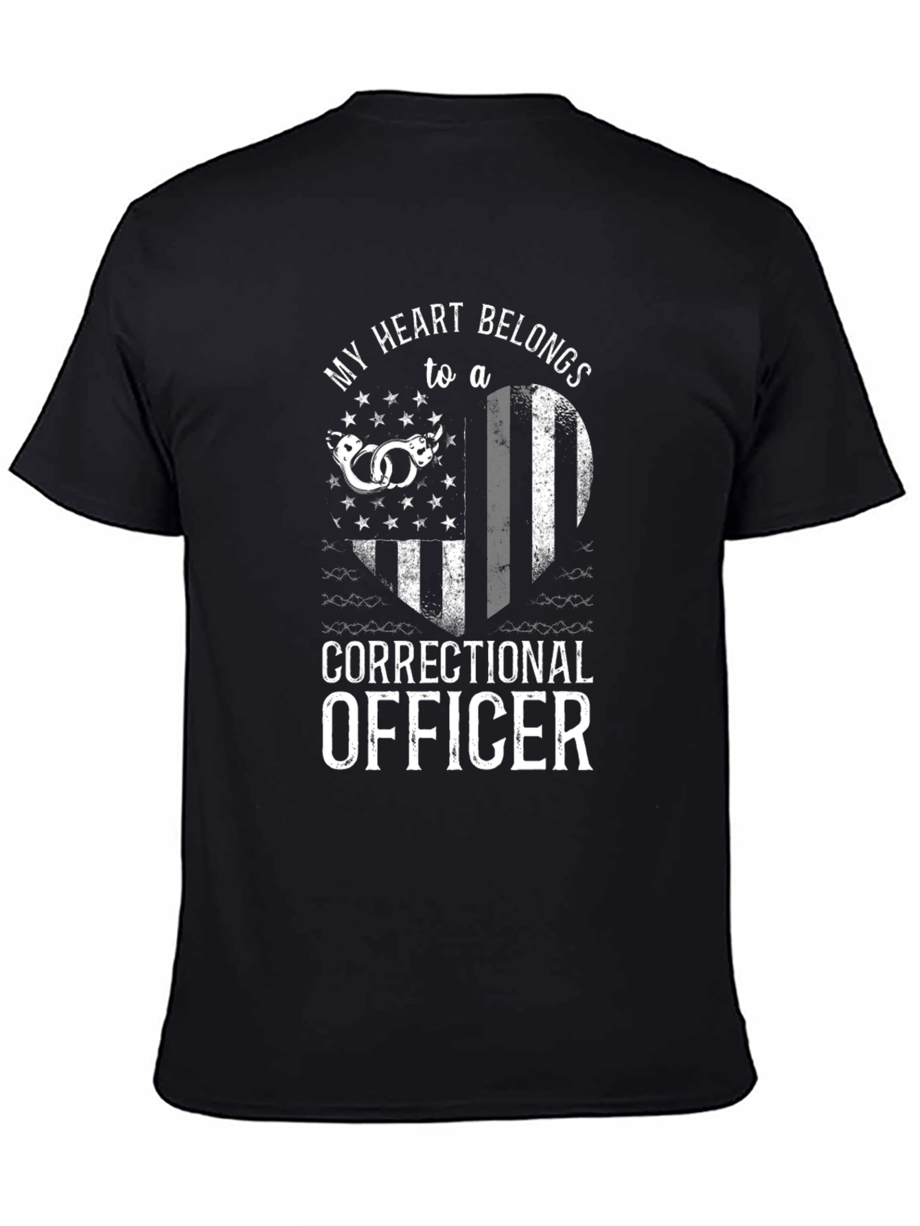 Correctional Officer Heart Graphic T-Shirt