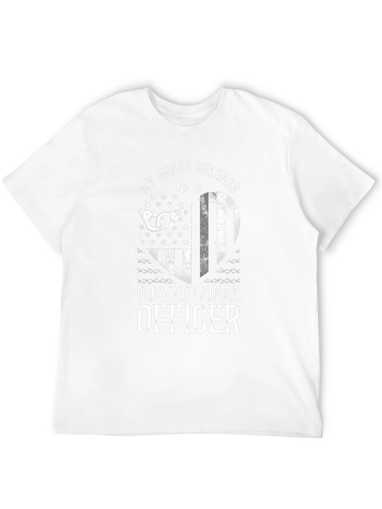 Correctional Officer Heart Graphic T-Shirt