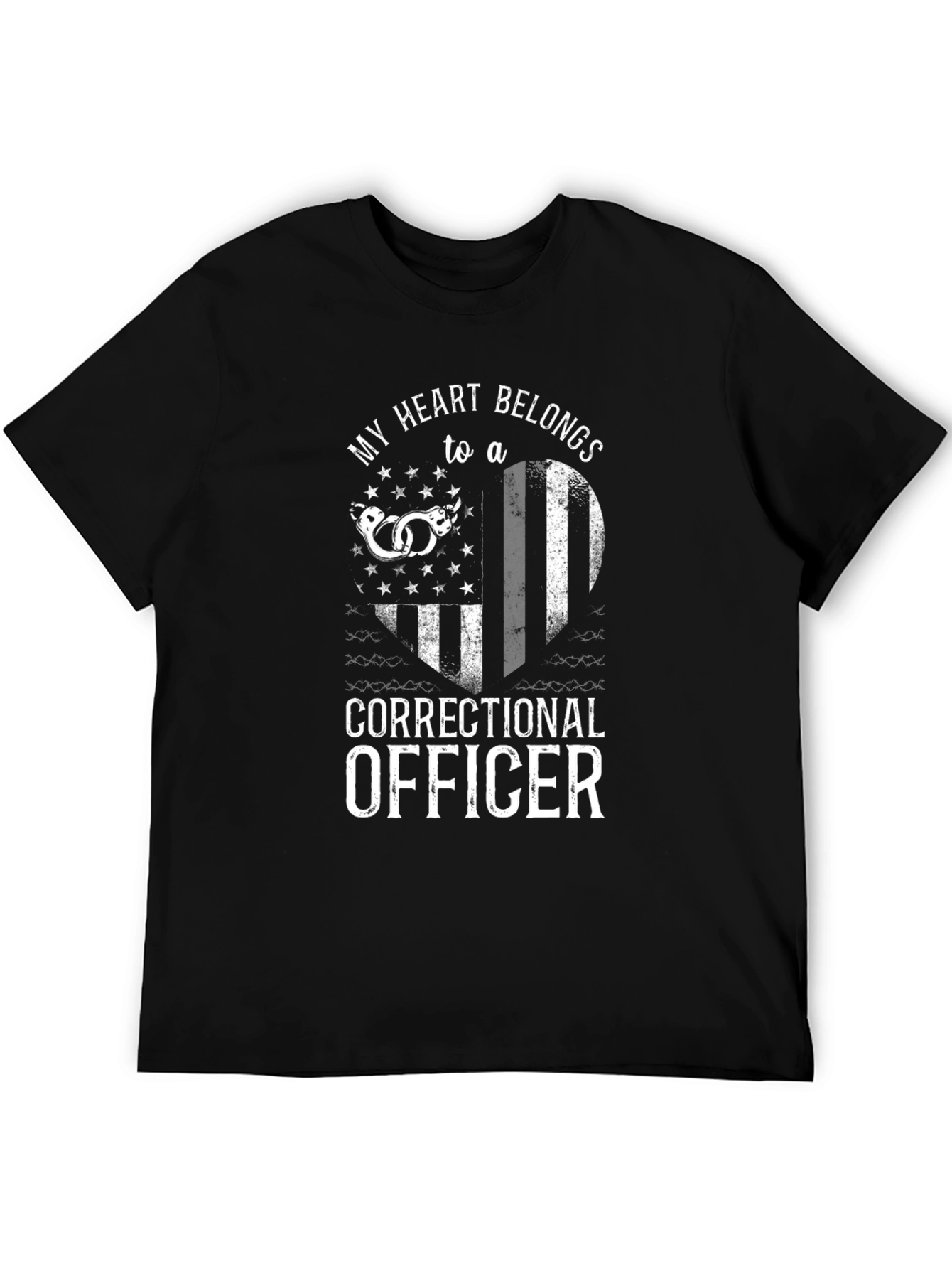 Correctional Officer Heart Graphic T-Shirt