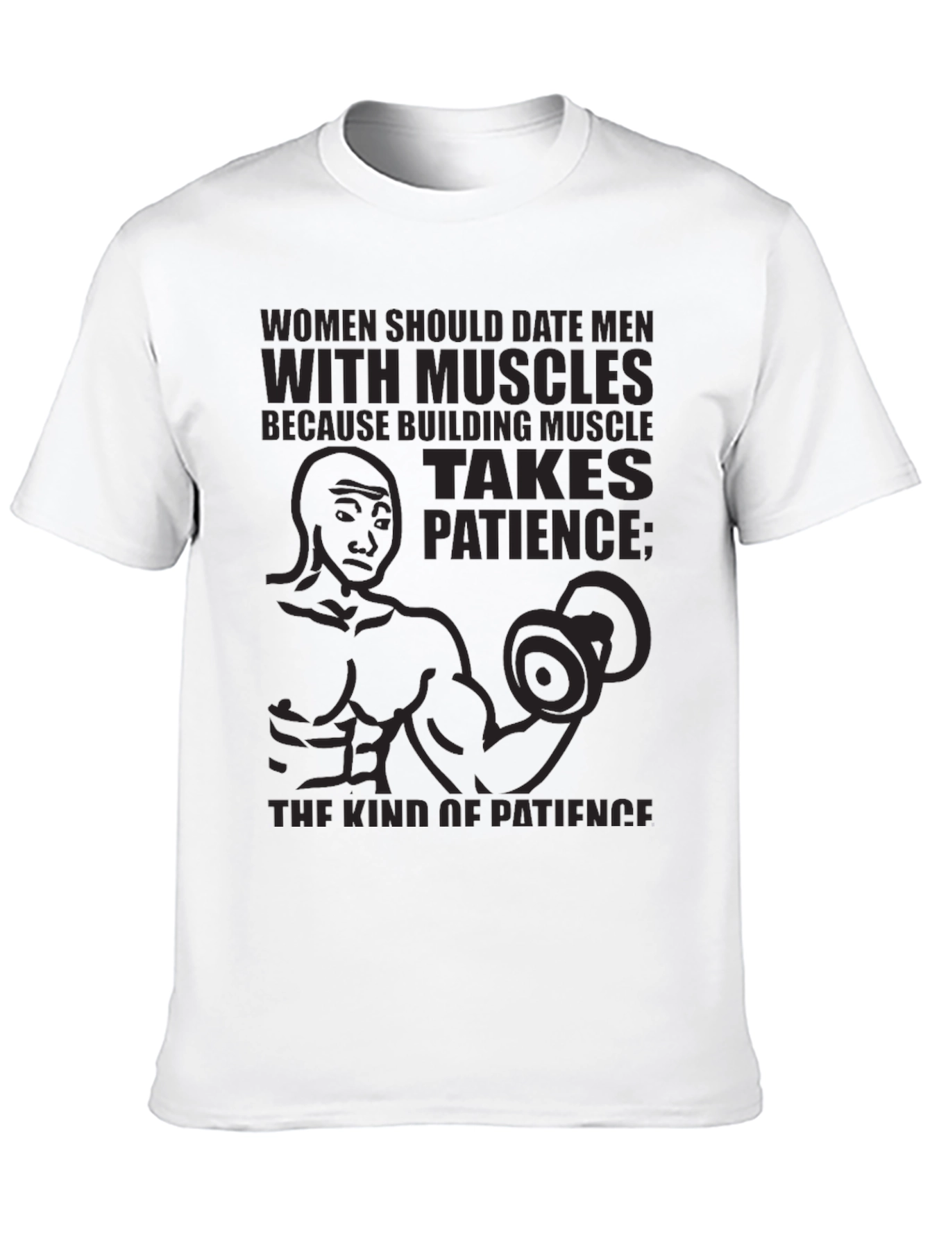 Muscle Patience T-Shirt - Black Graphic Tee