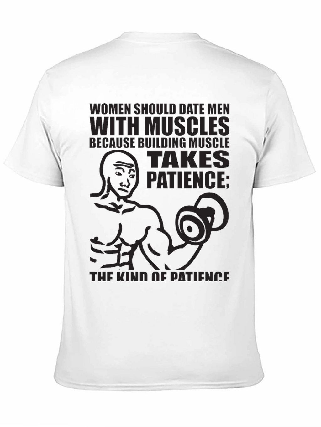 Muscle Patience T-Shirt - Black Graphic Tee