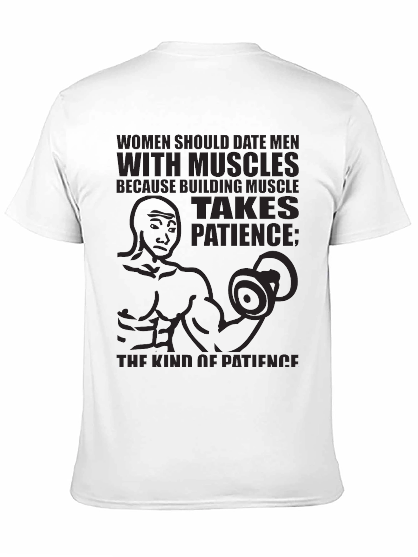 Muscle Patience T-Shirt - Black Graphic Tee