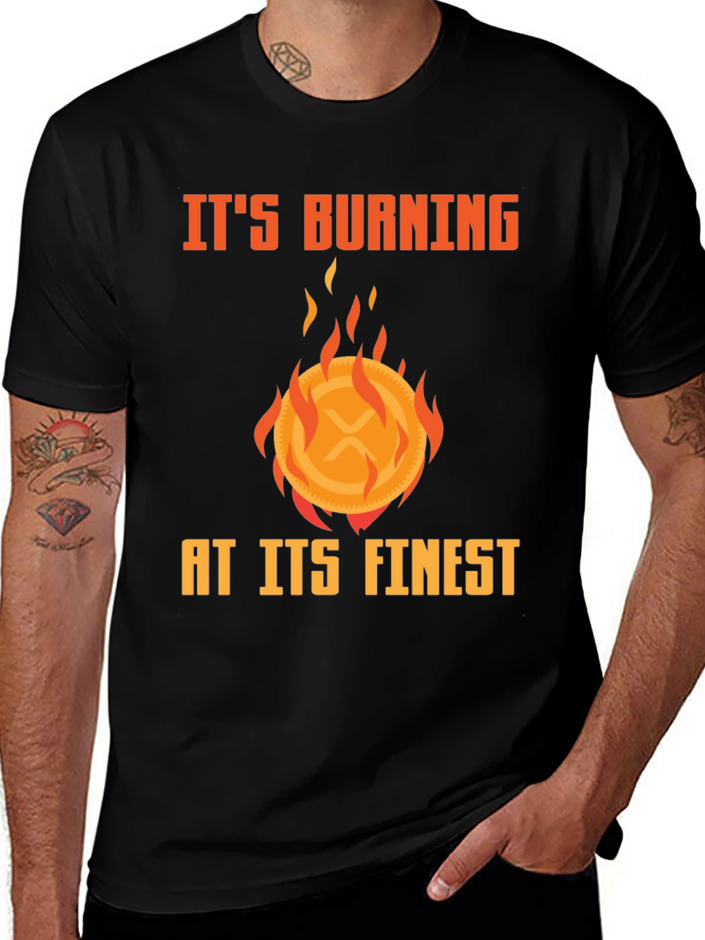 Burning XRP Crypto T-Shirt - Finest Quality