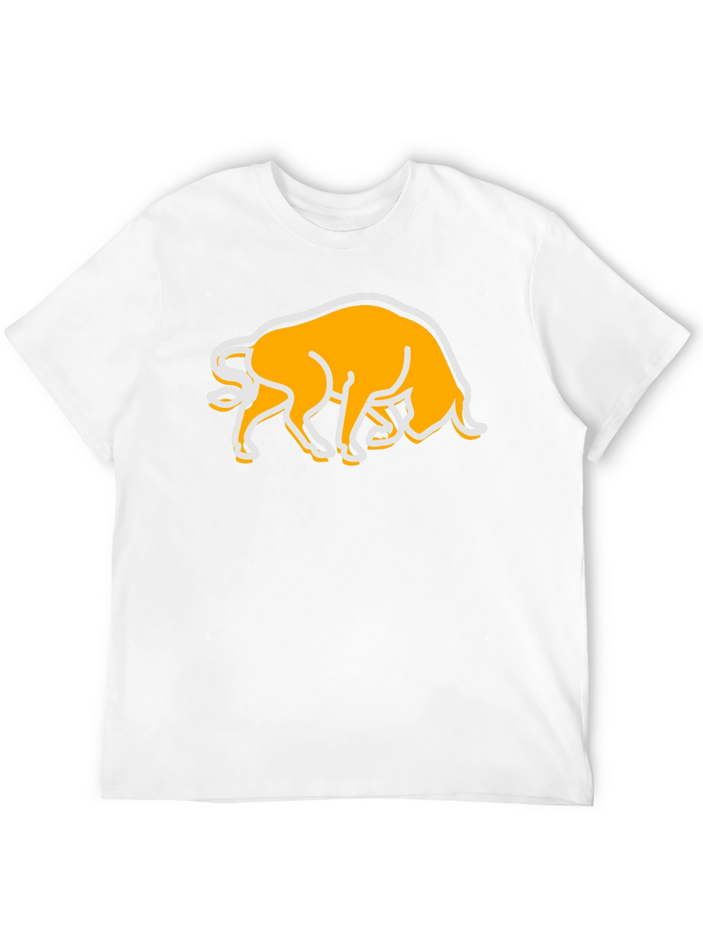 Black T-Shirt with Bull Graphic