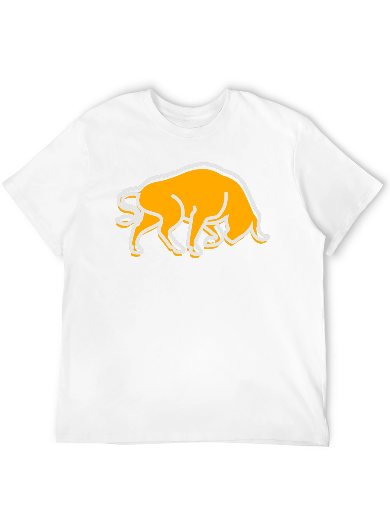 Black T-Shirt with Bull Graphic