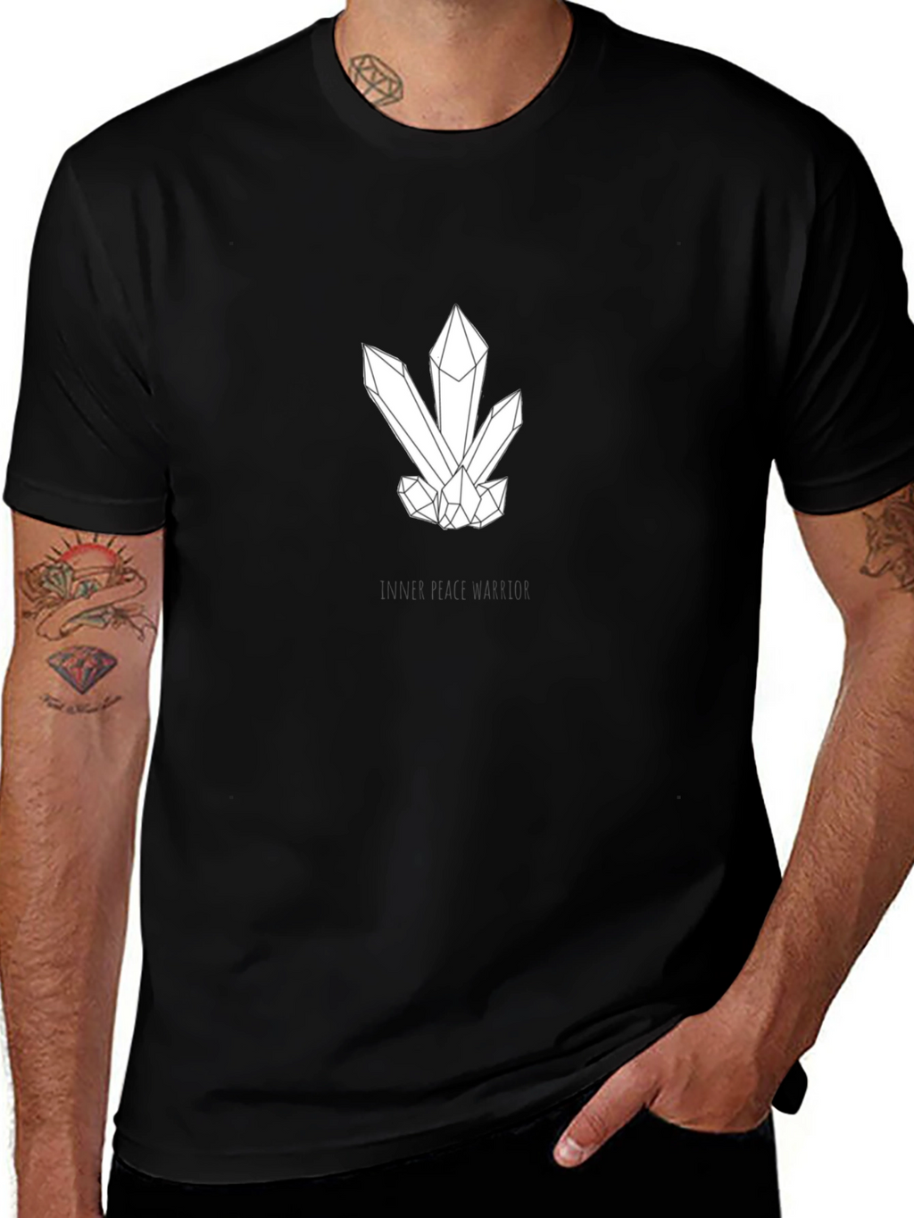 Crystal Cluster Graphic Black T-Shirt
