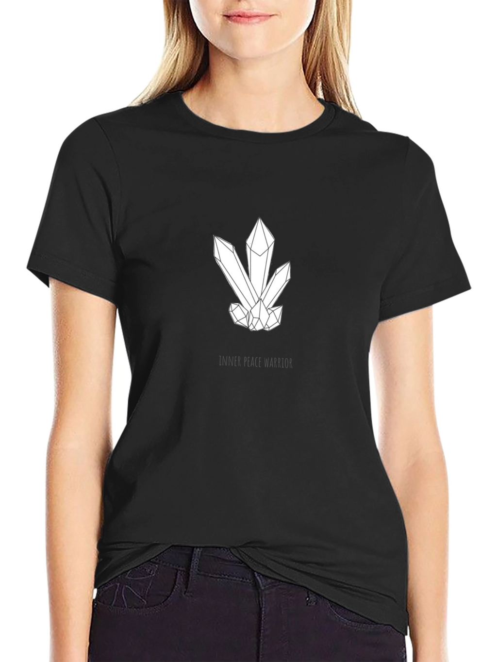 Crystal Cluster Graphic Black T-Shirt