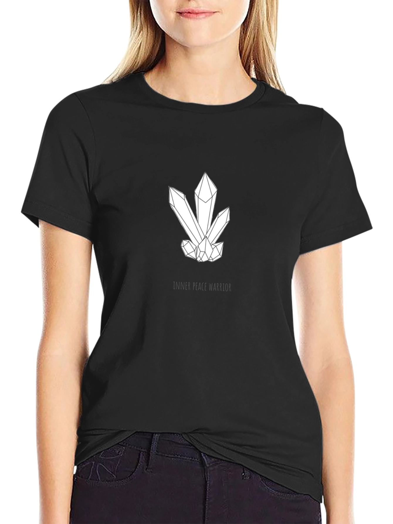 Crystal Cluster Graphic Black T-Shirt