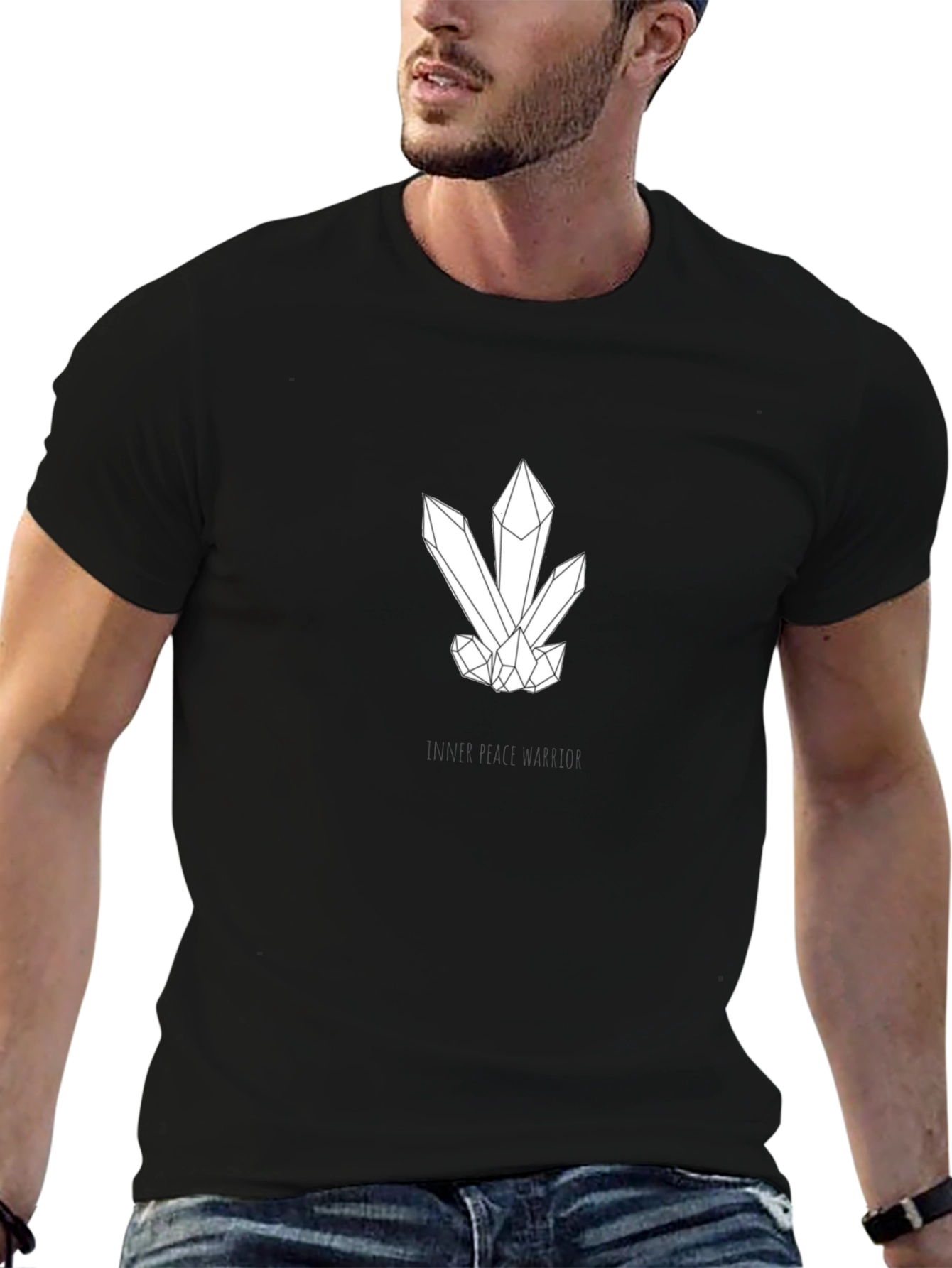 Crystal Cluster Graphic Black T-Shirt