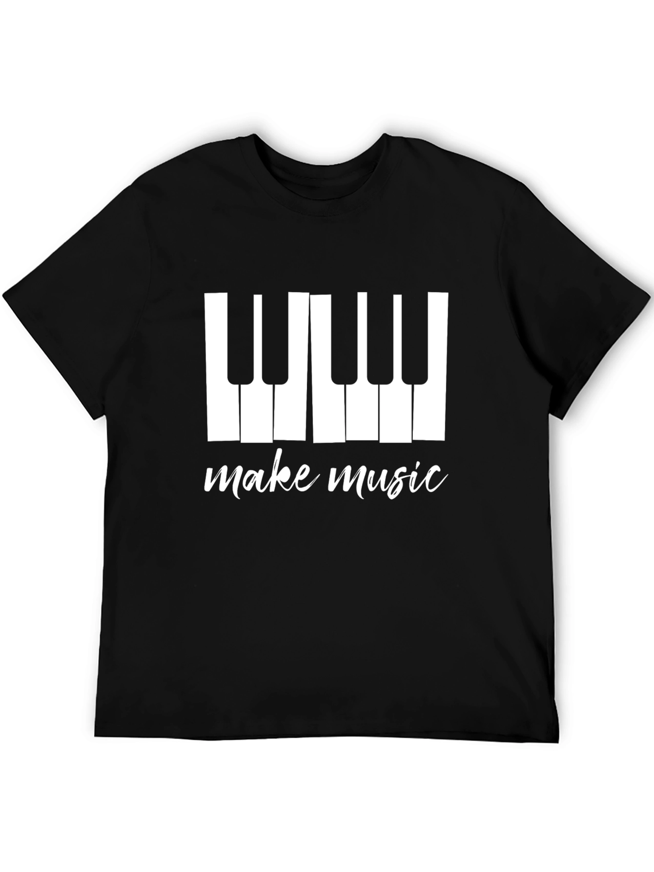 Make Music Graphic T-Shirt - Black - Musical Gift Idea