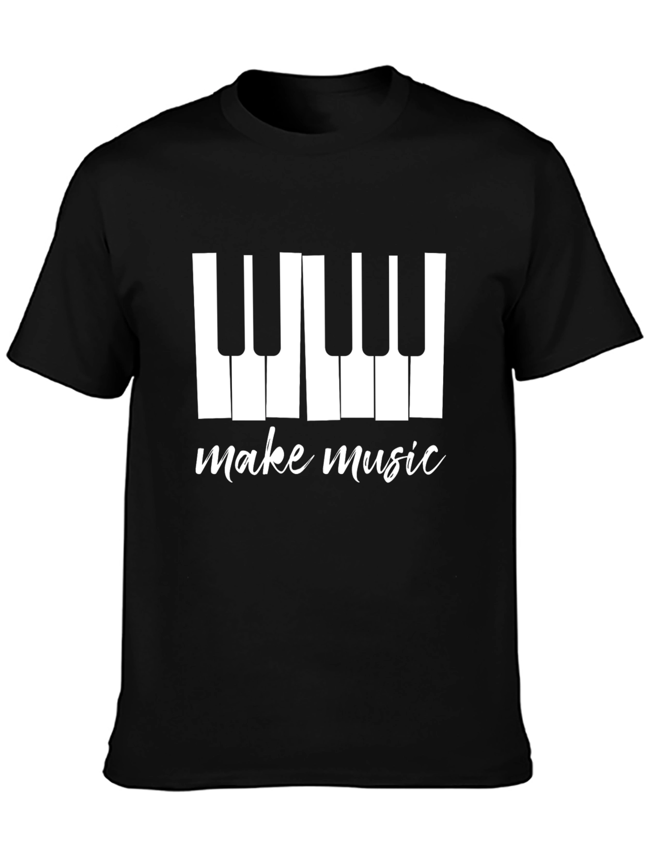 Make Music Graphic T-Shirt - Black - Musical Gift Idea