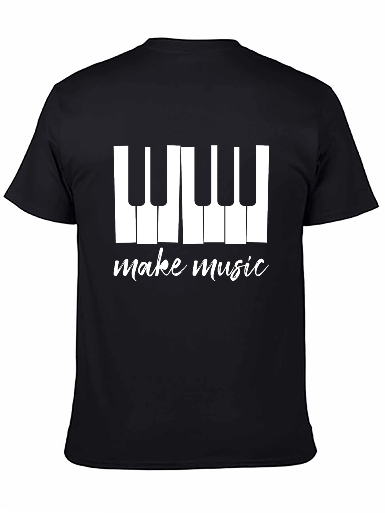 Make Music Graphic T-Shirt - Black - Musical Gift Idea