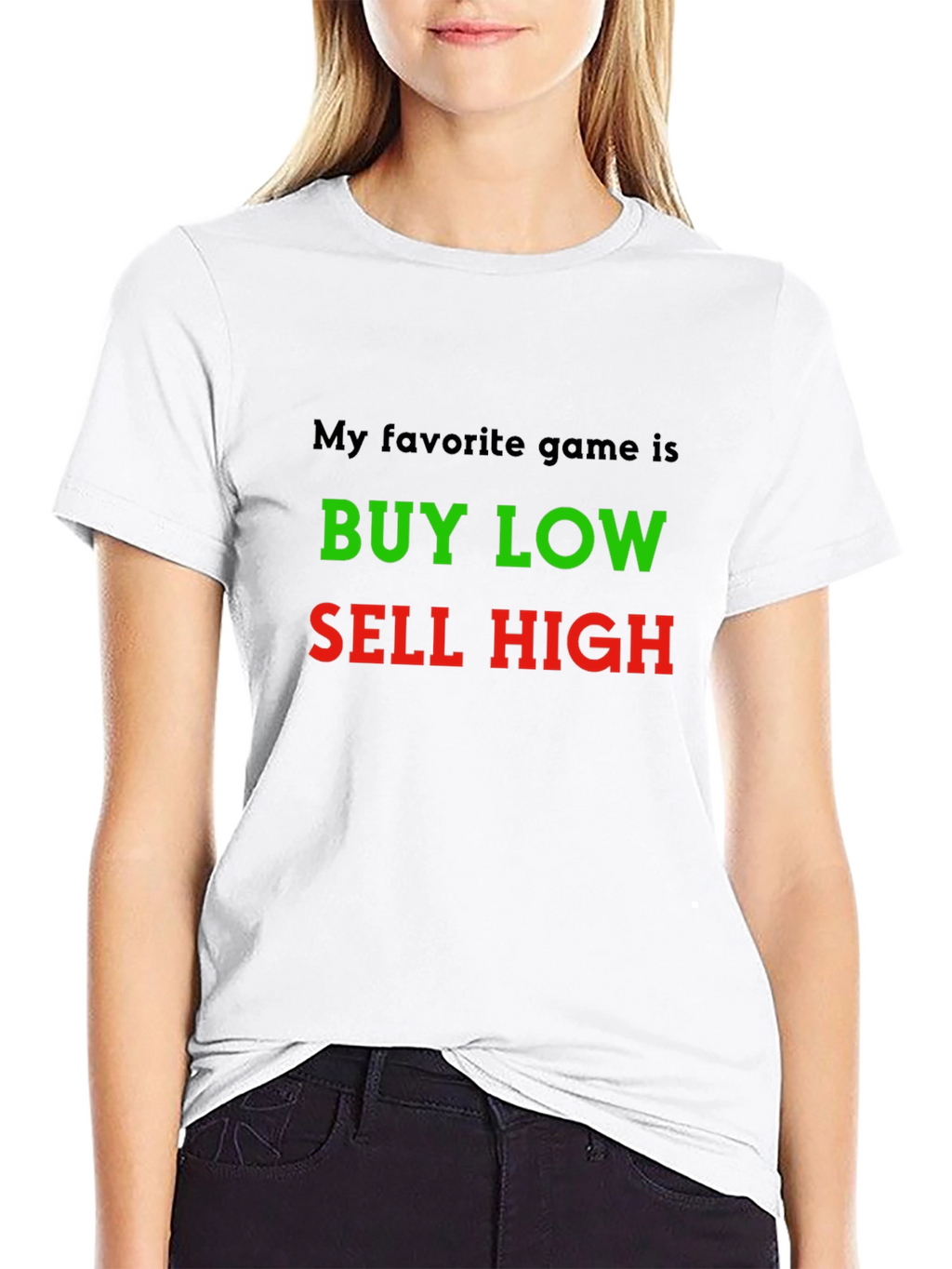 Buy Low Sell High Black Graphic Tee