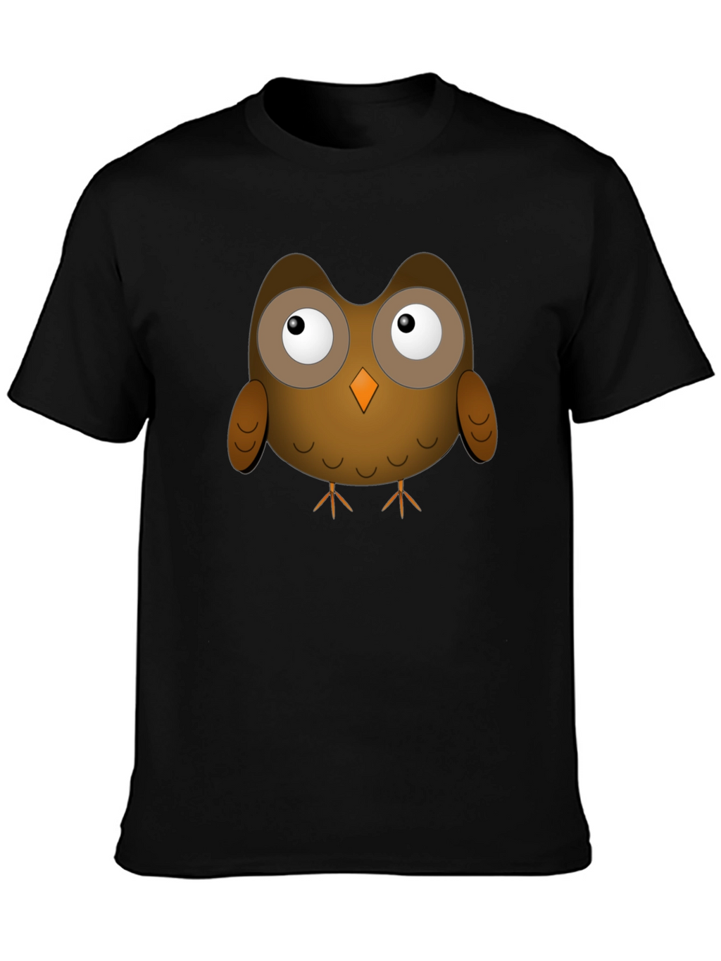 Cute Owl Graphic T-Shirt - Black Unisex Tee