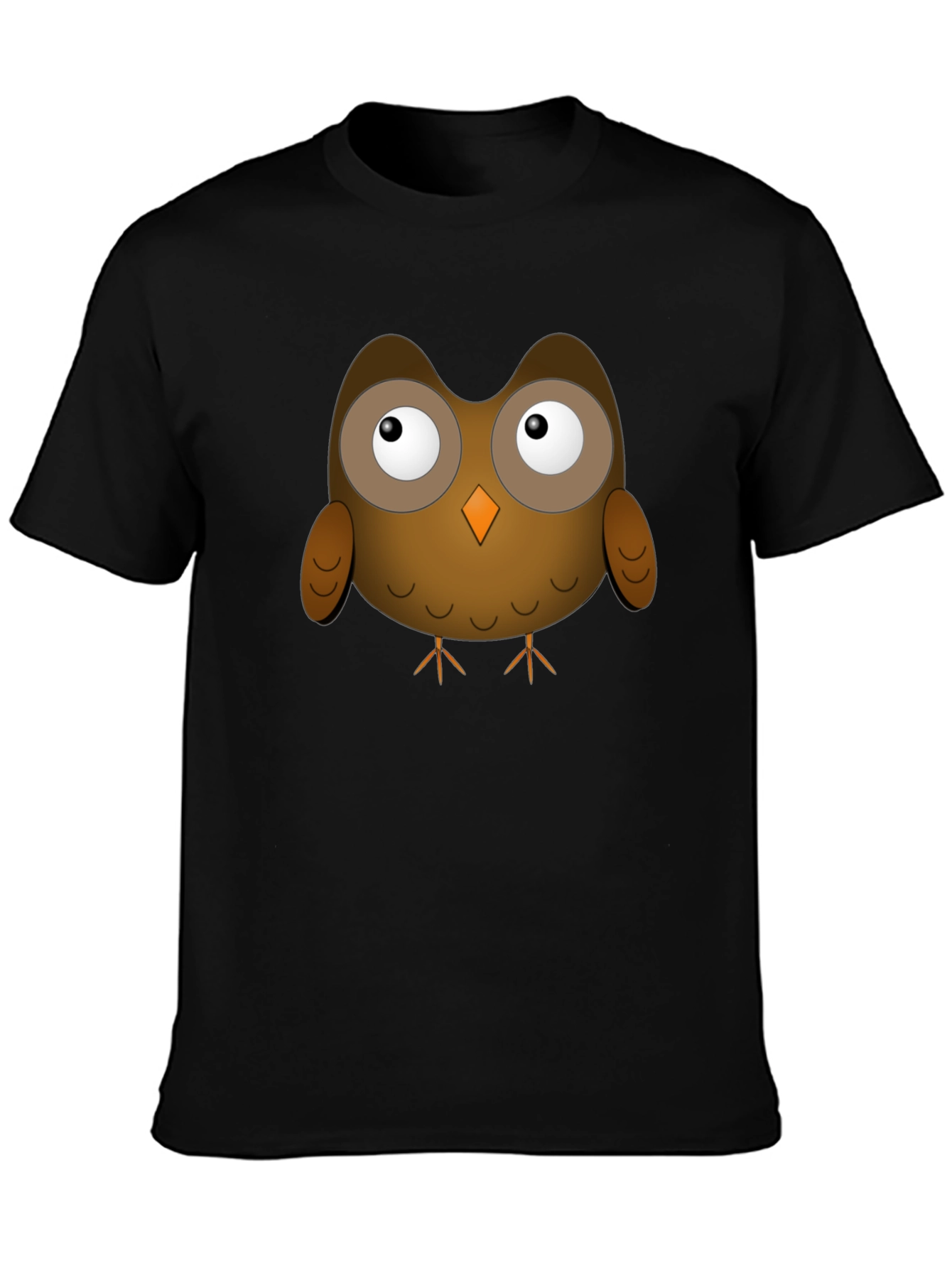 Cute Owl Graphic T-Shirt - Black Unisex Tee