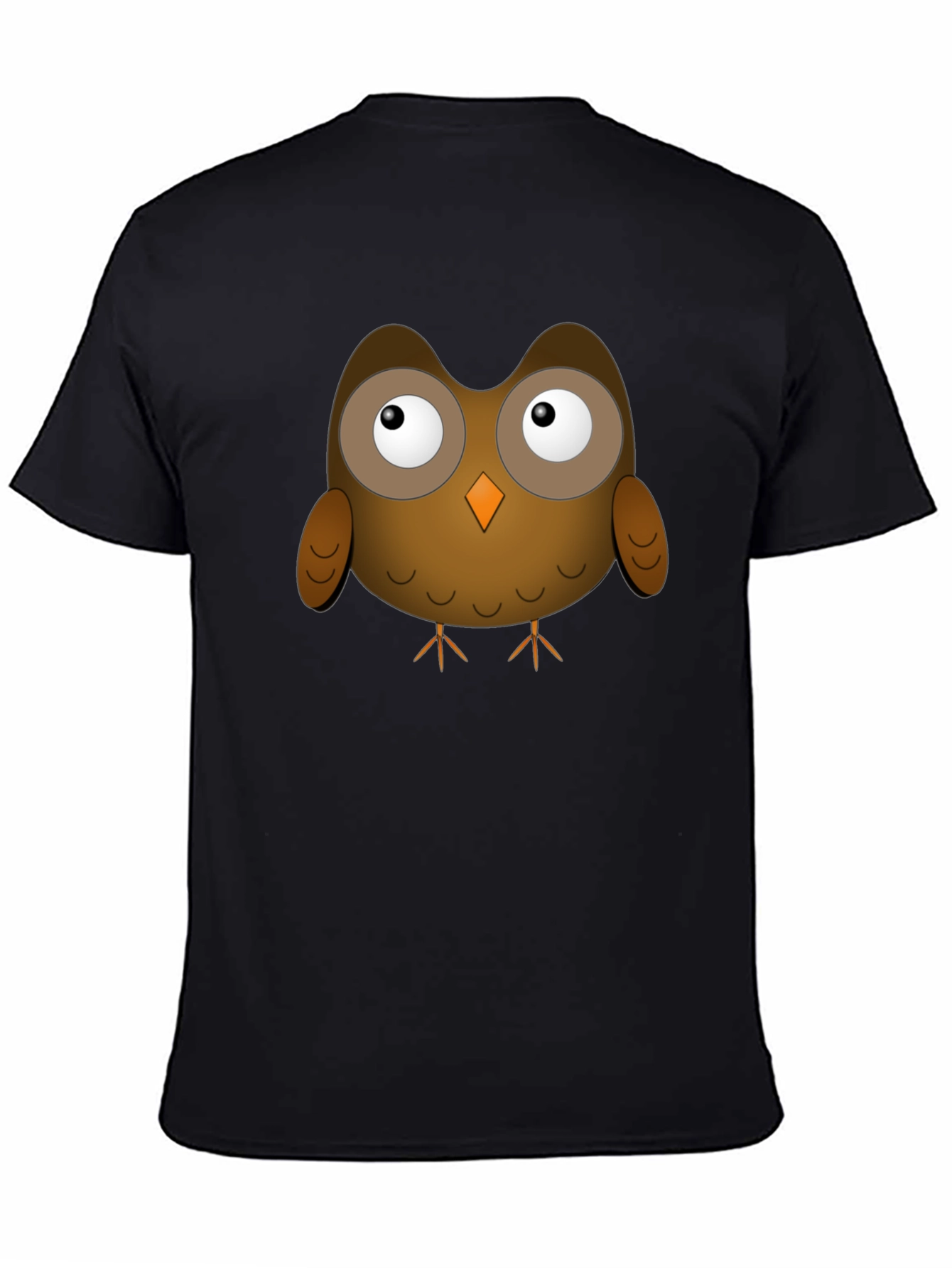 Cute Owl Graphic T-Shirt - Black Unisex Tee