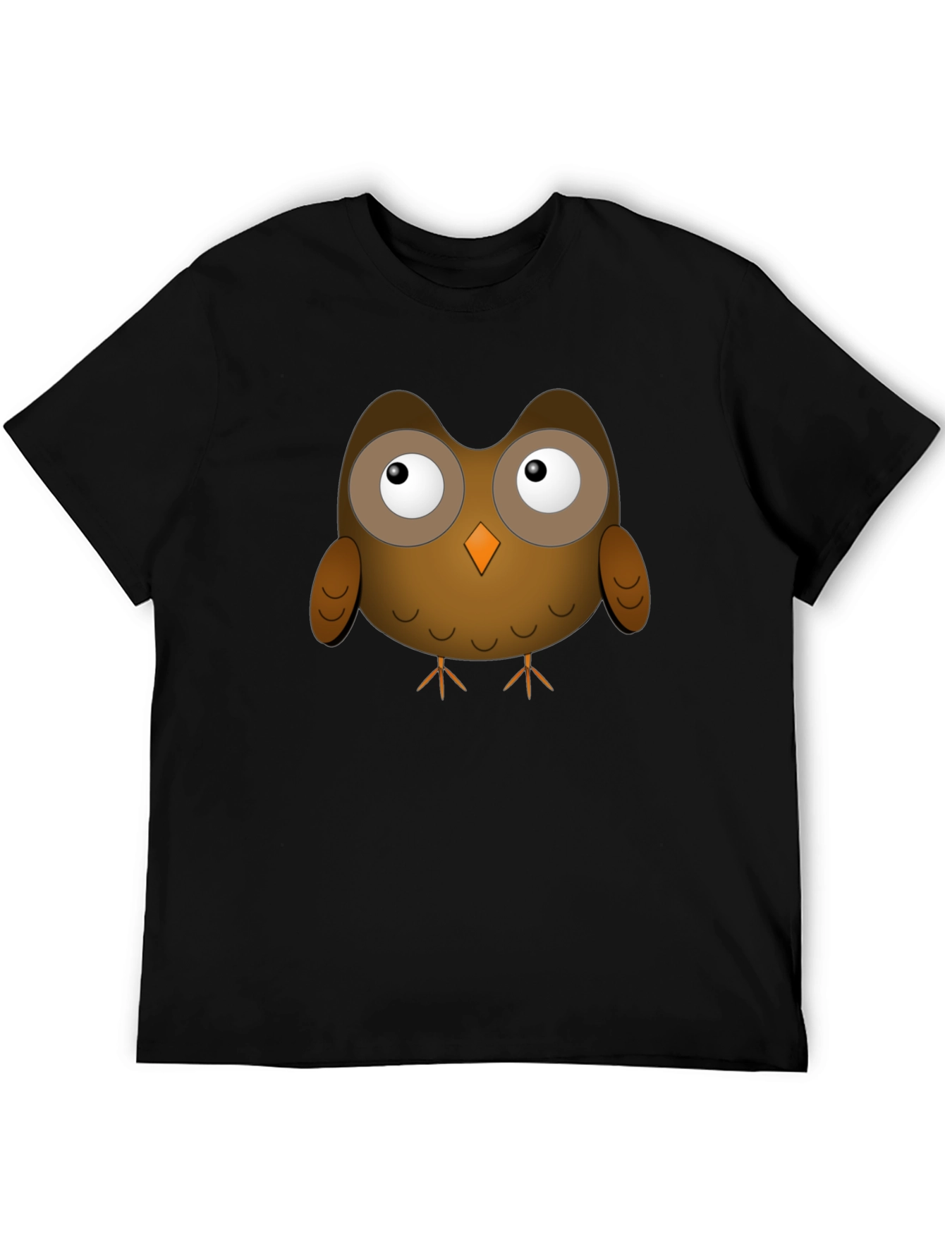 Cute Owl Graphic T-Shirt - Black Unisex Tee