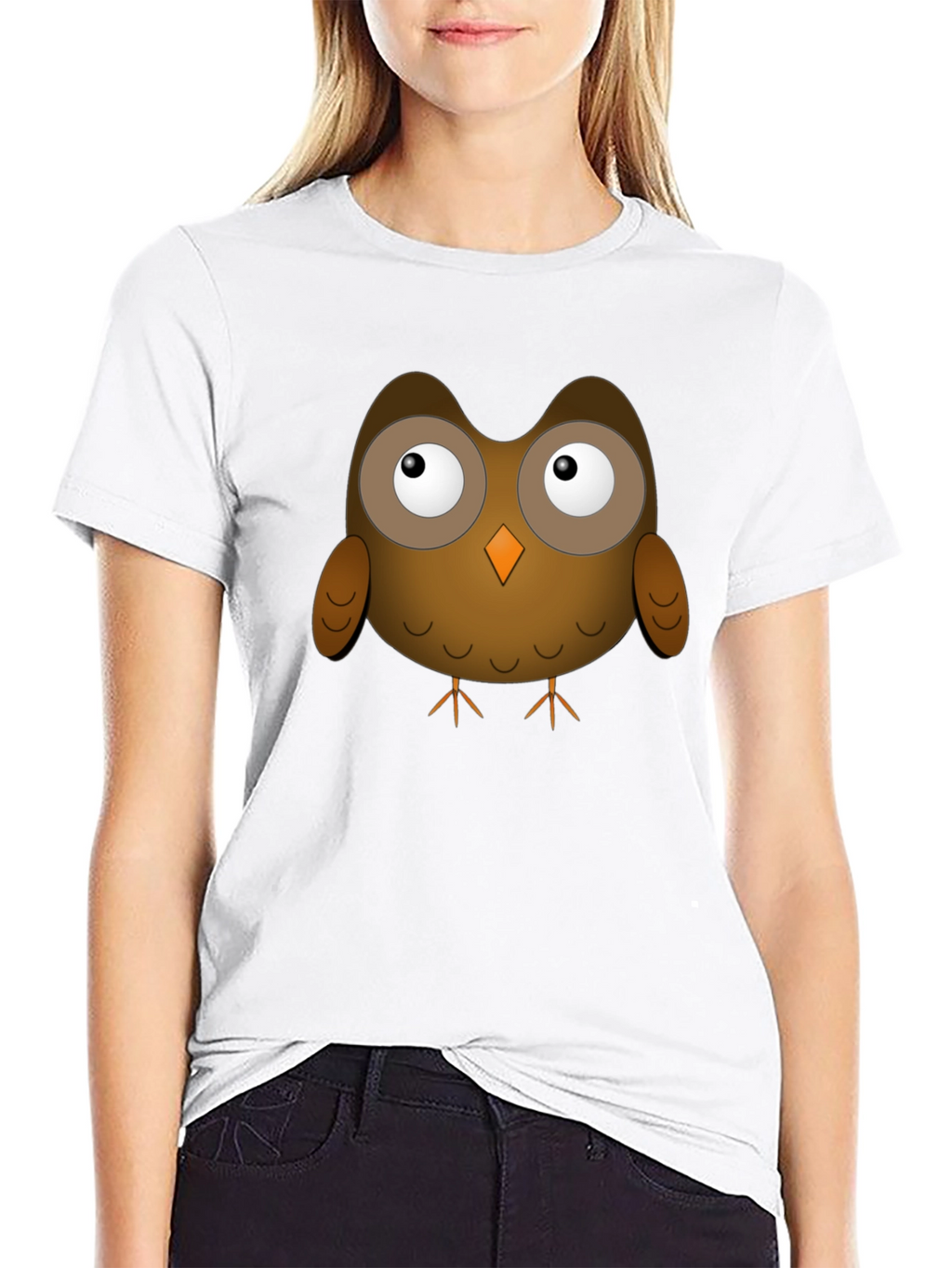 Cute Owl Graphic T-Shirt - Black Unisex Tee