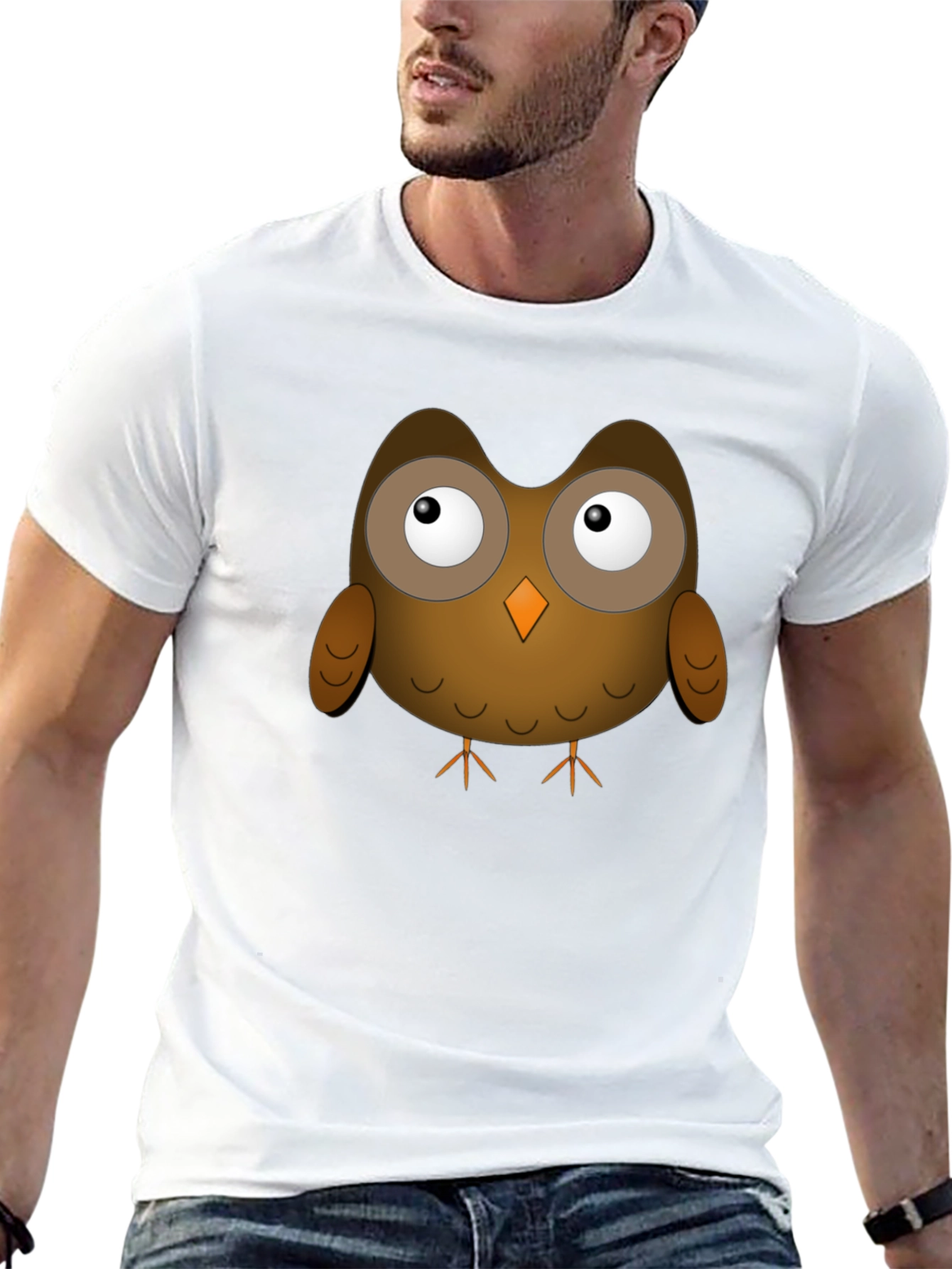 Cute Owl Graphic T-Shirt - Black Unisex Tee
