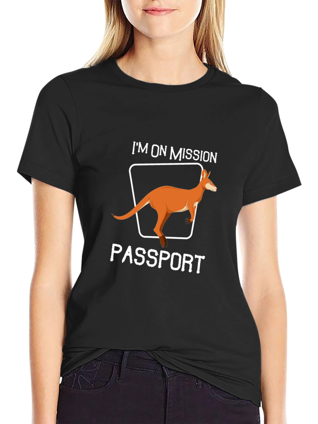 Mission Passport Kangaroo Graphic T-Shirt