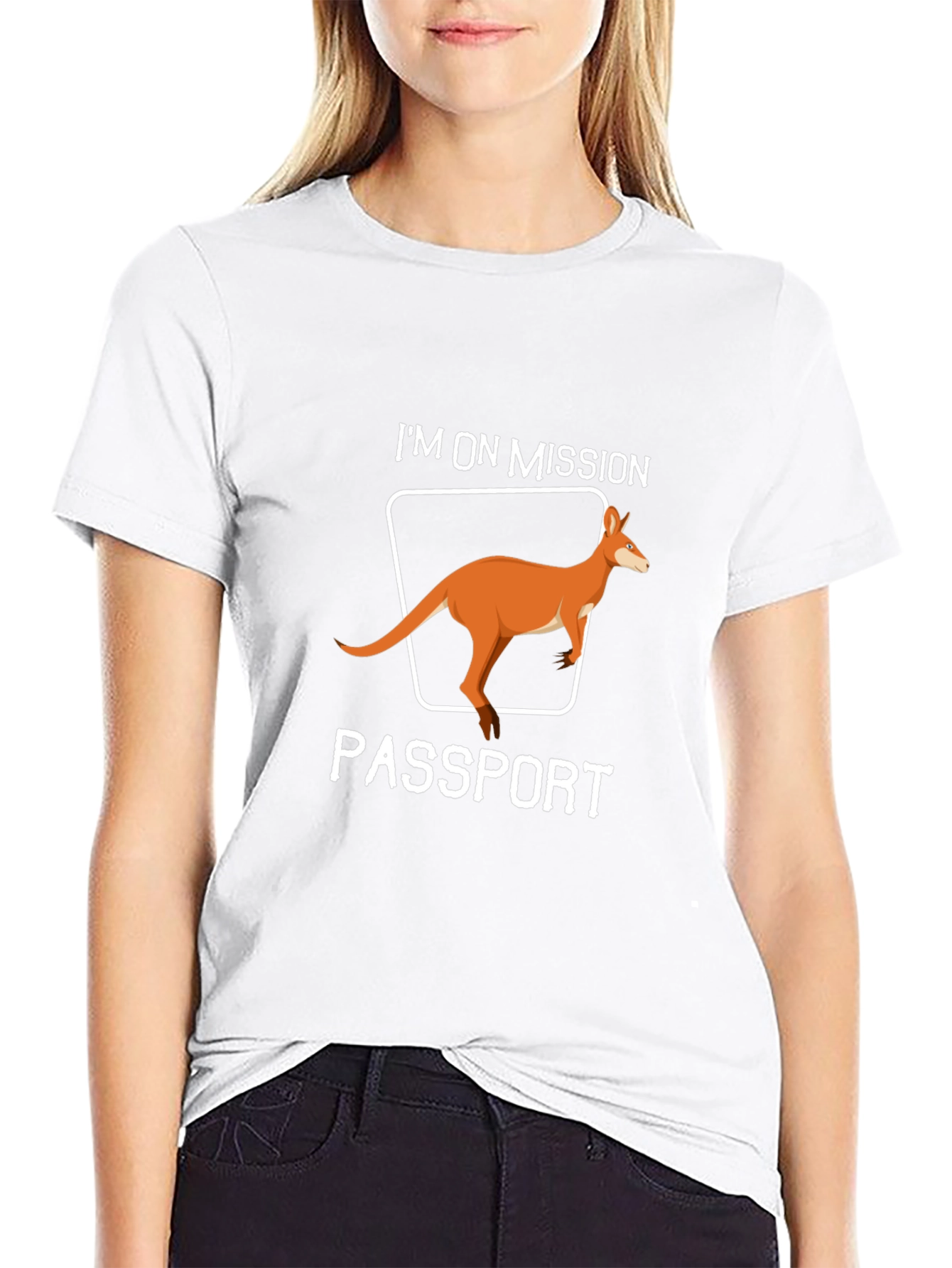 Mission Passport Kangaroo Graphic T-Shirt