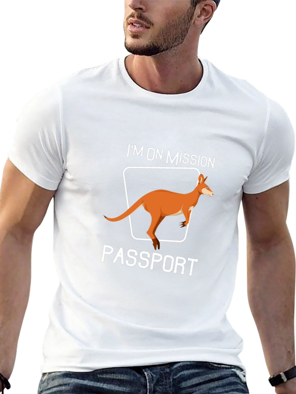 Mission Passport Kangaroo Graphic T-Shirt