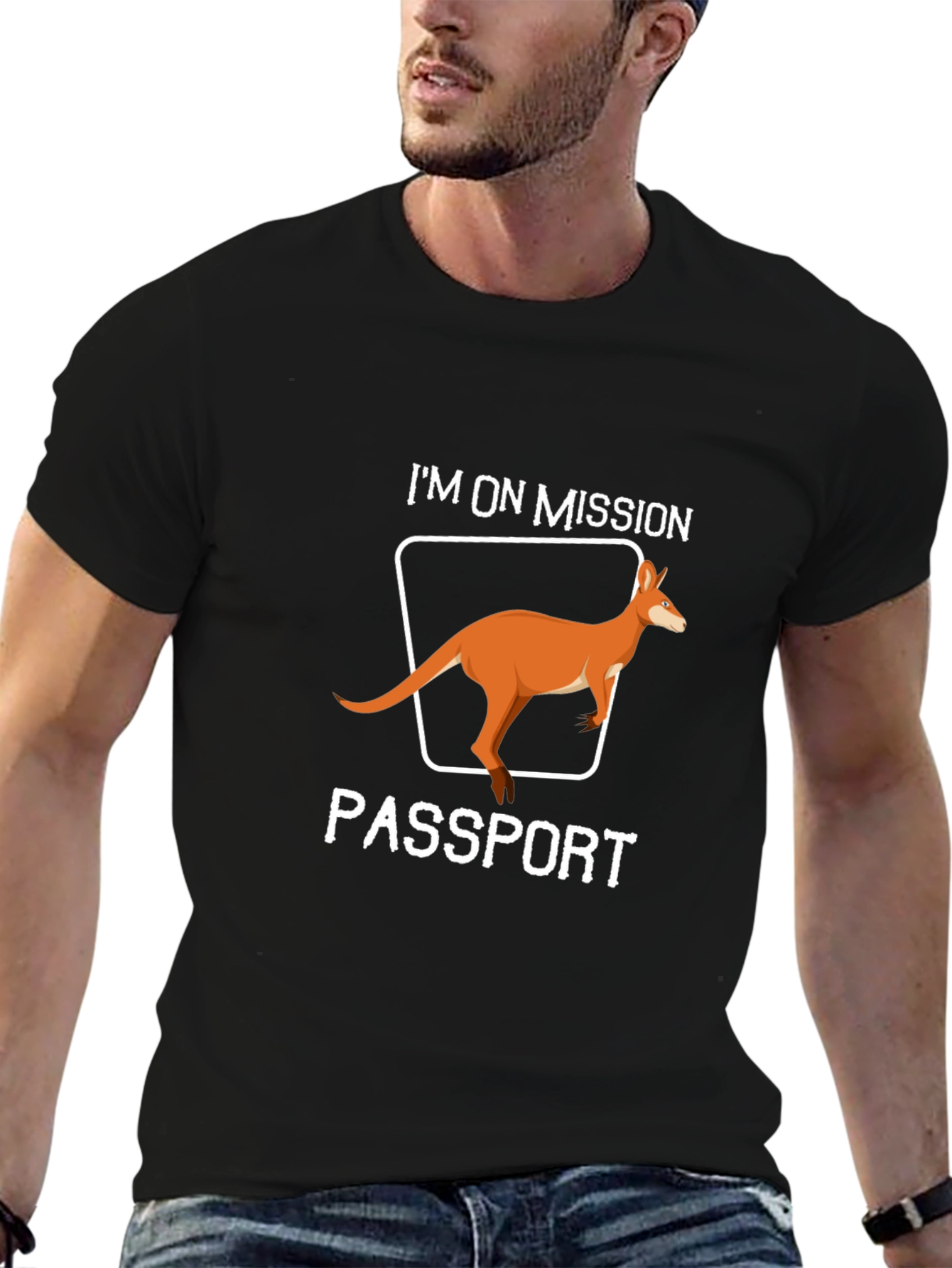 Mission Passport Kangaroo Graphic T-Shirt