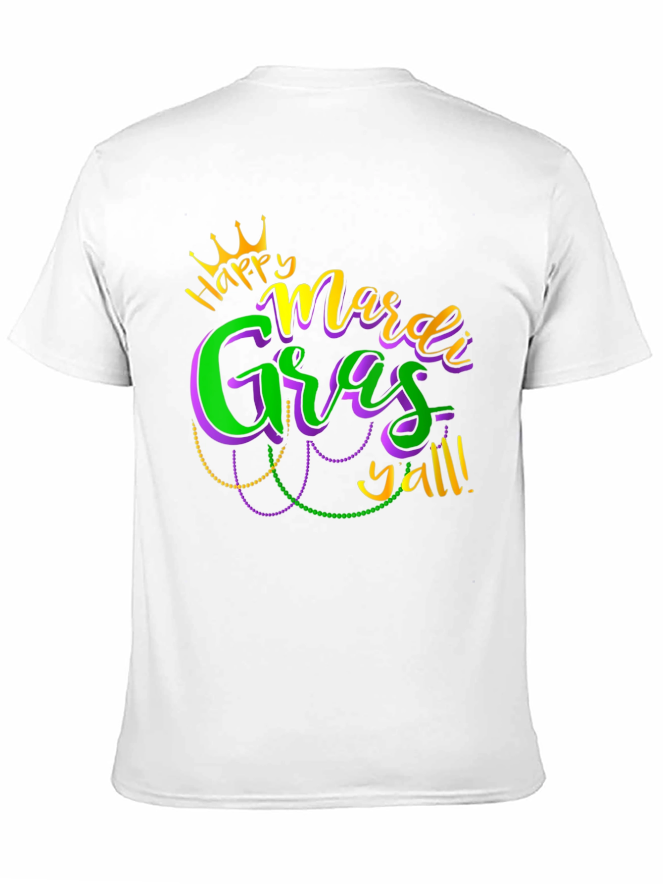 Mardi Gras Yall Graphic Tee - Black