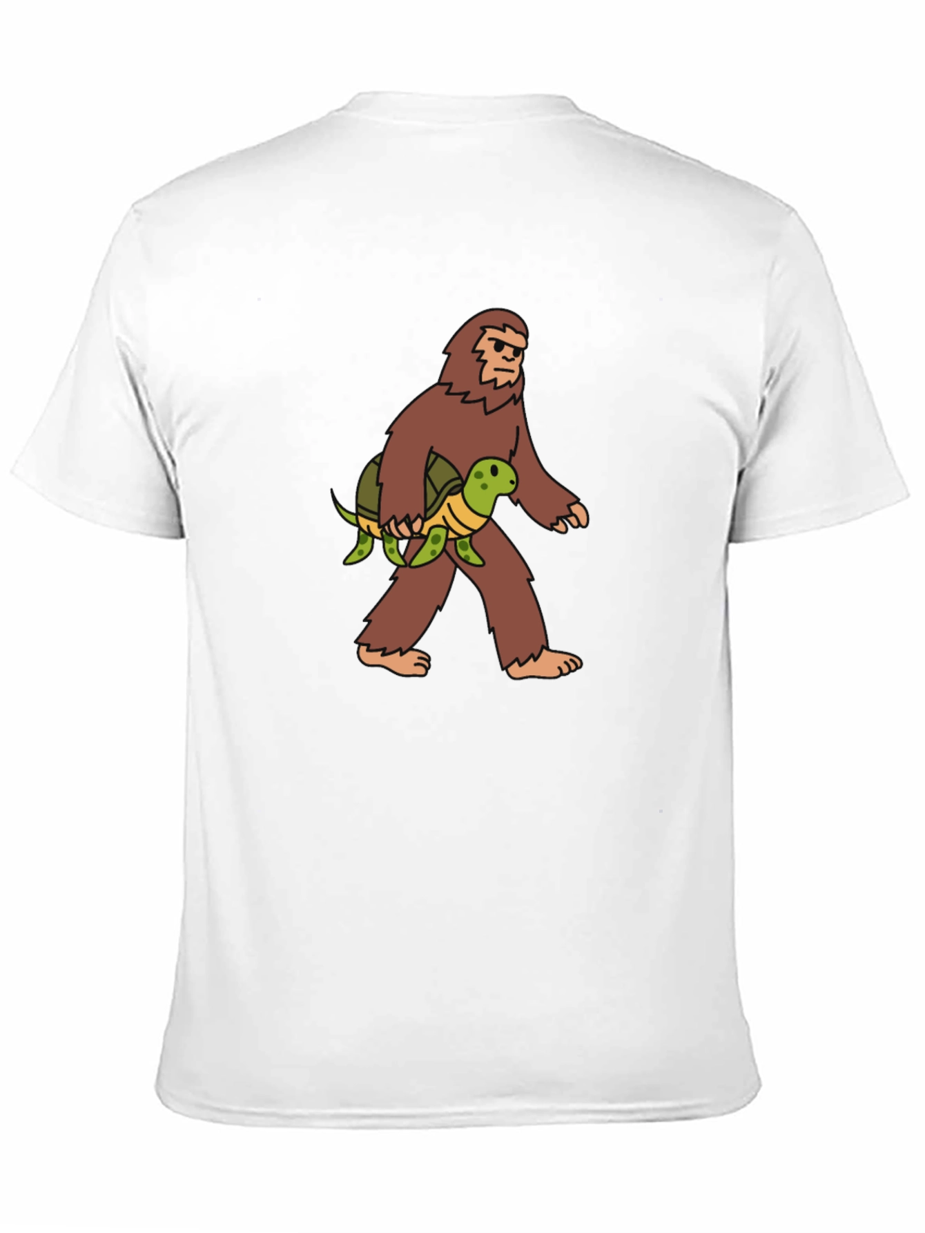 Sasquatch & Turtle Graphic Tee - Funny Bigfoot Shirt