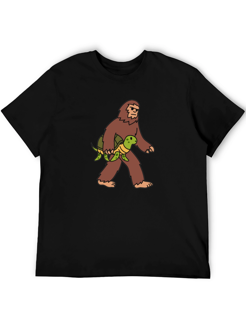 Sasquatch & Turtle Graphic Tee - Funny Bigfoot Shirt