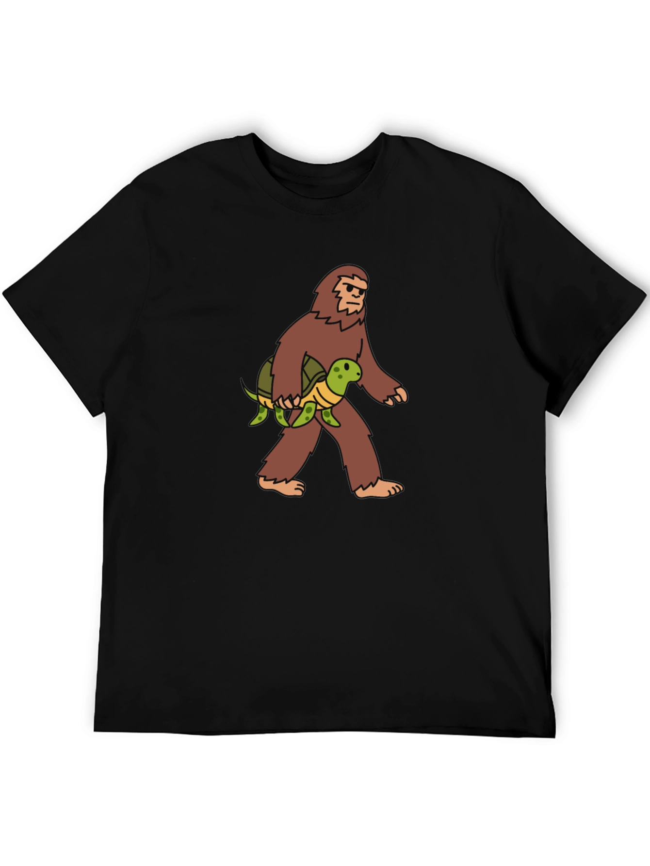 Sasquatch & Turtle Graphic Tee - Funny Bigfoot Shirt
