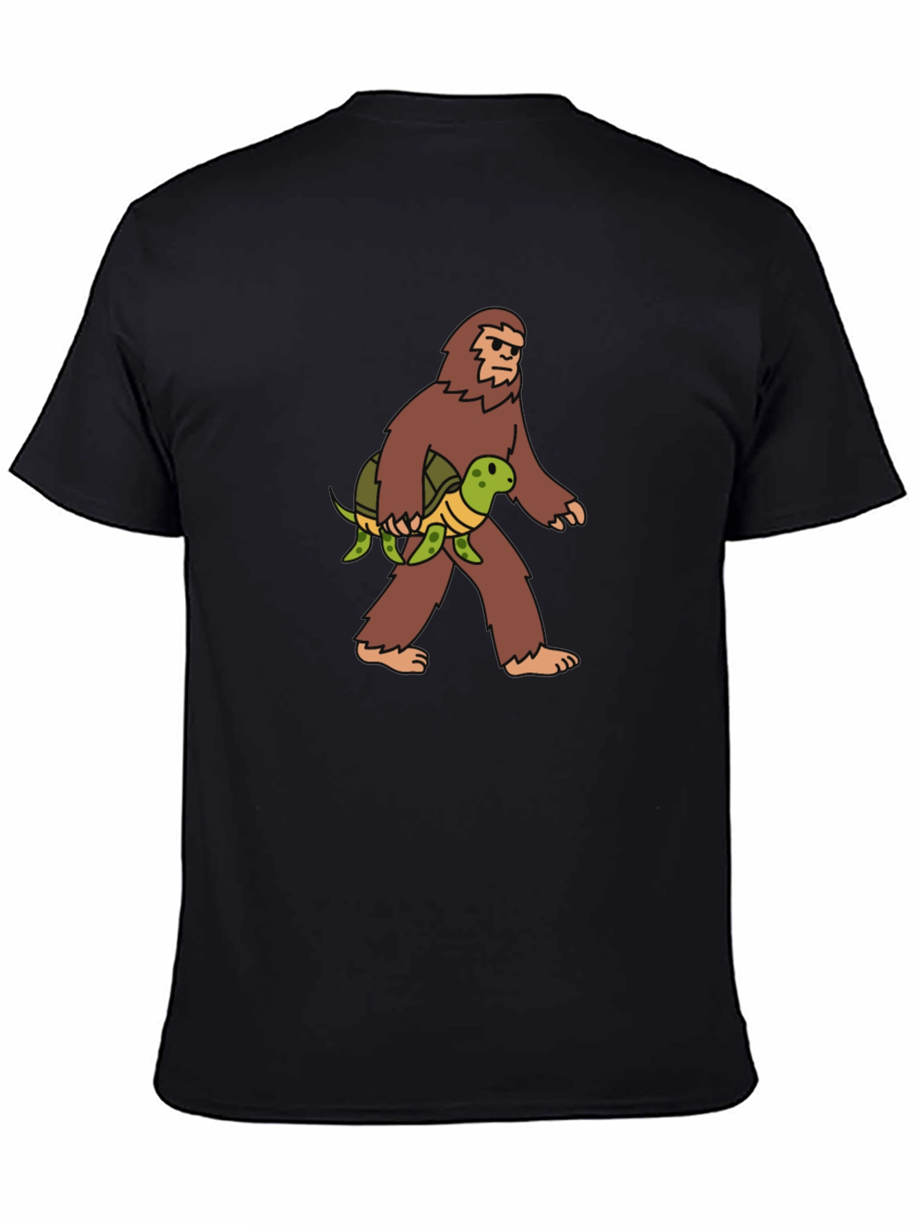 Sasquatch & Turtle Graphic Tee - Funny Bigfoot Shirt