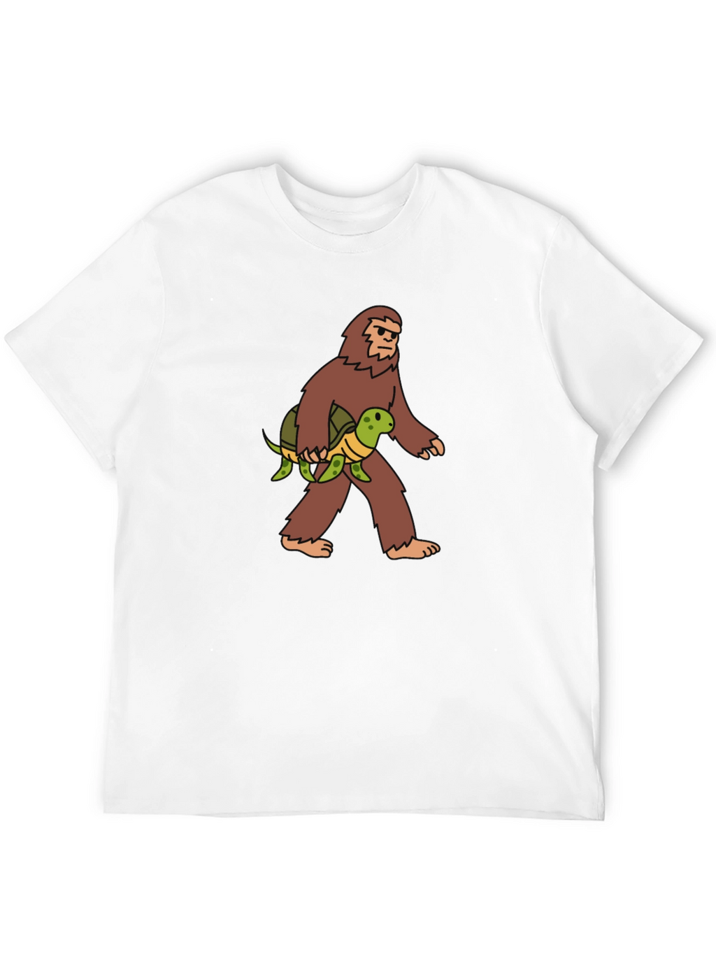 Sasquatch & Turtle Graphic Tee - Funny Bigfoot Shirt