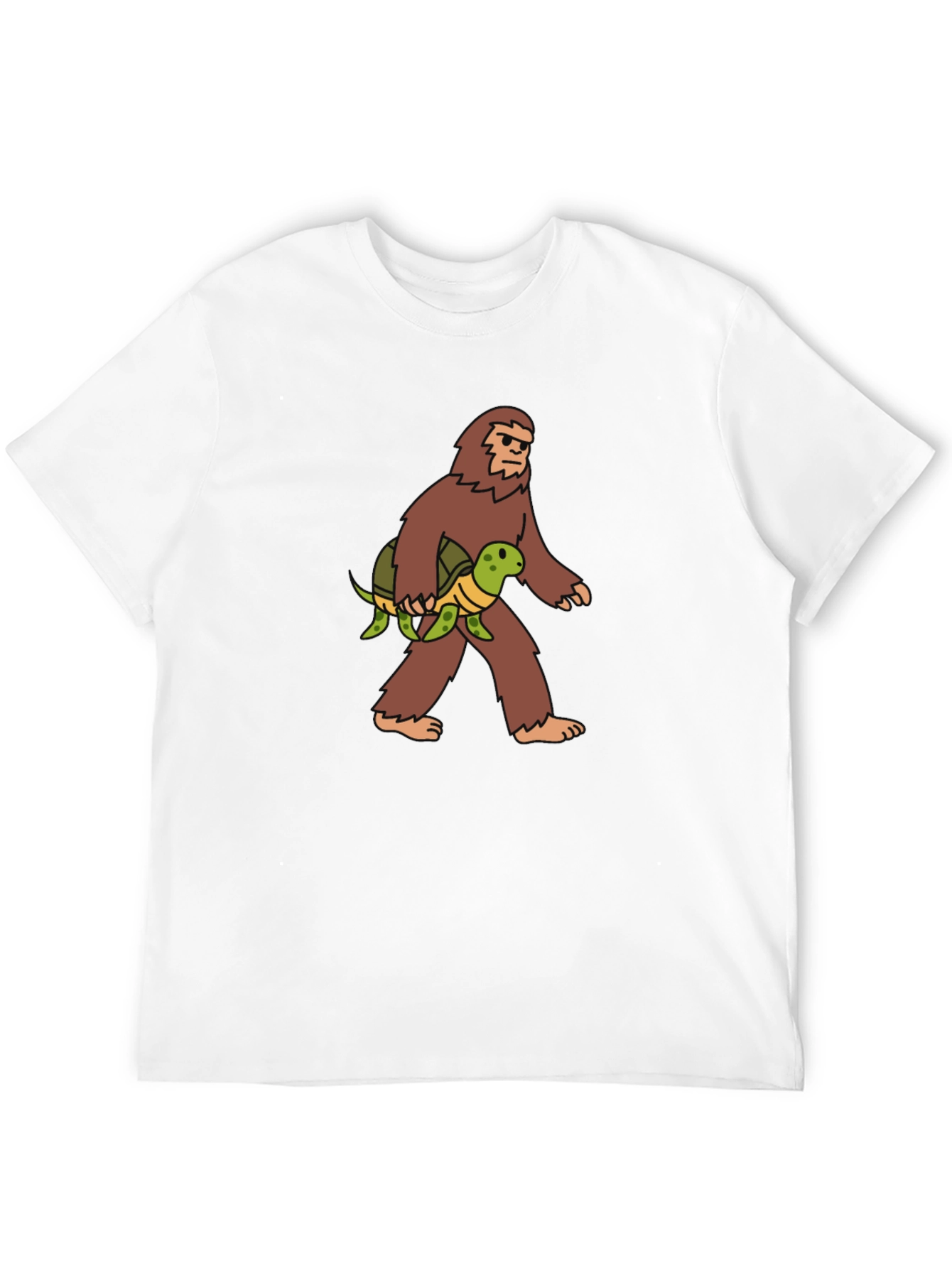 Sasquatch & Turtle Graphic Tee - Funny Bigfoot Shirt