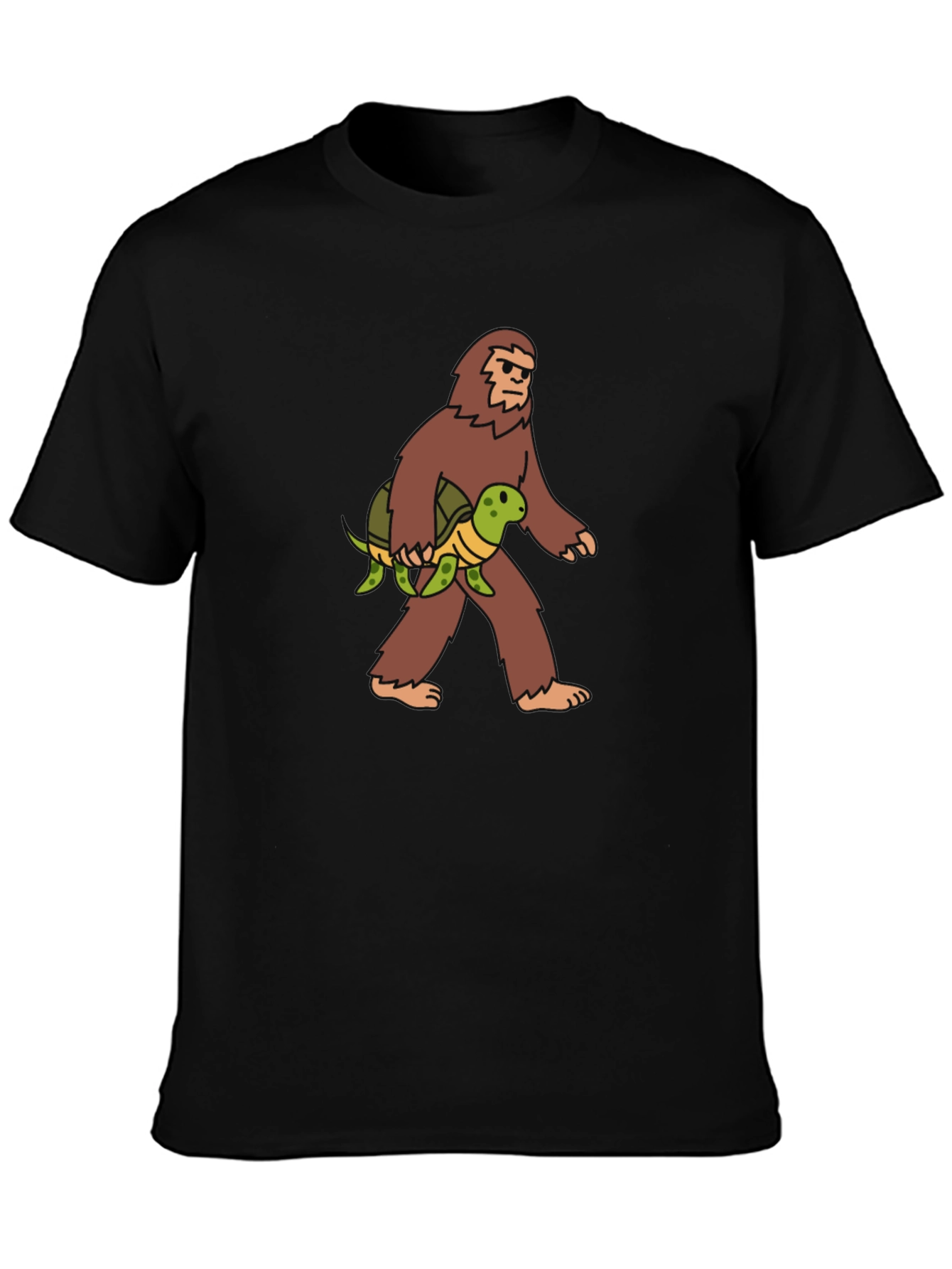 Sasquatch & Turtle Graphic Tee - Funny Bigfoot Shirt