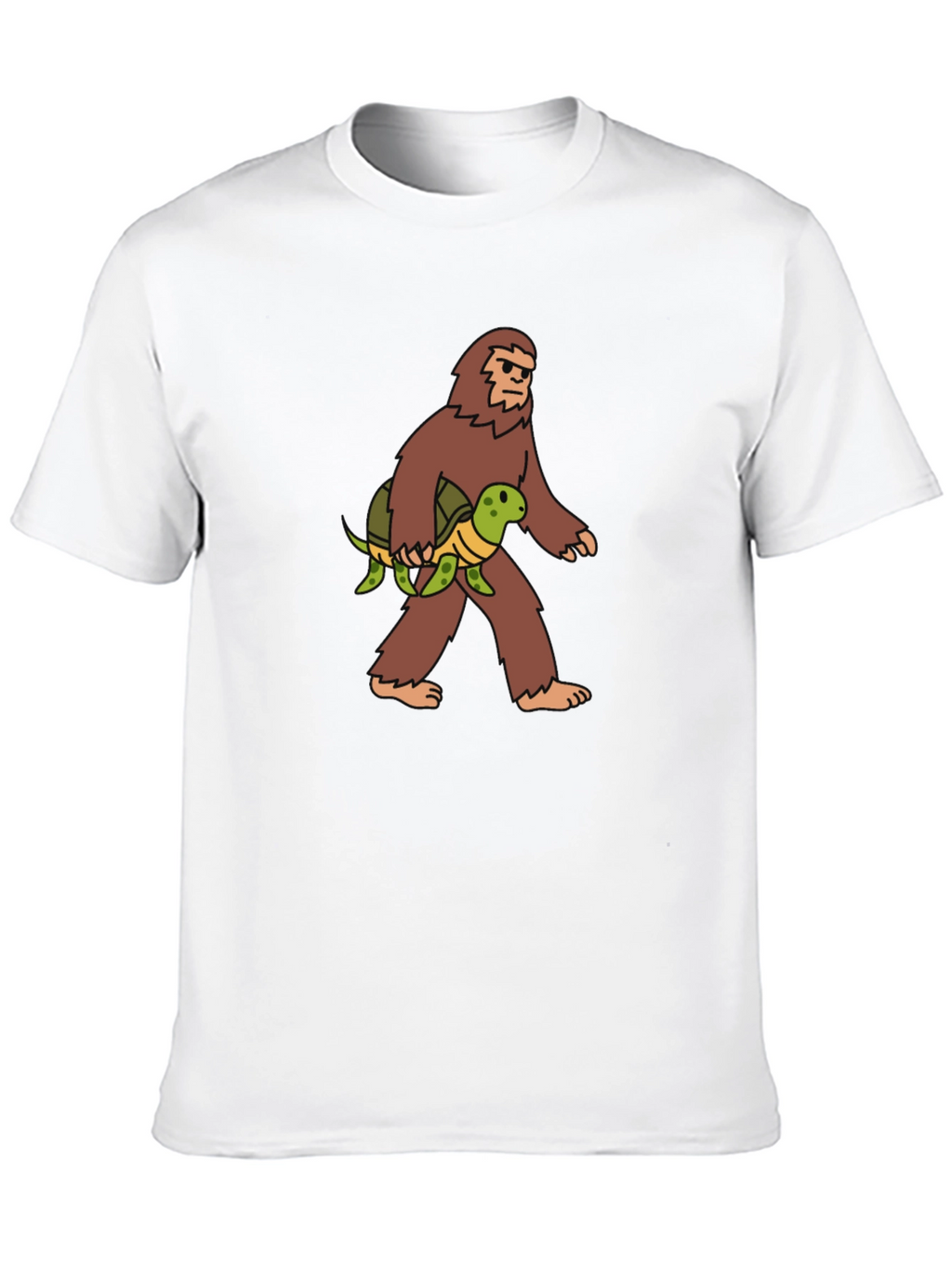 Sasquatch & Turtle Graphic Tee - Funny Bigfoot Shirt