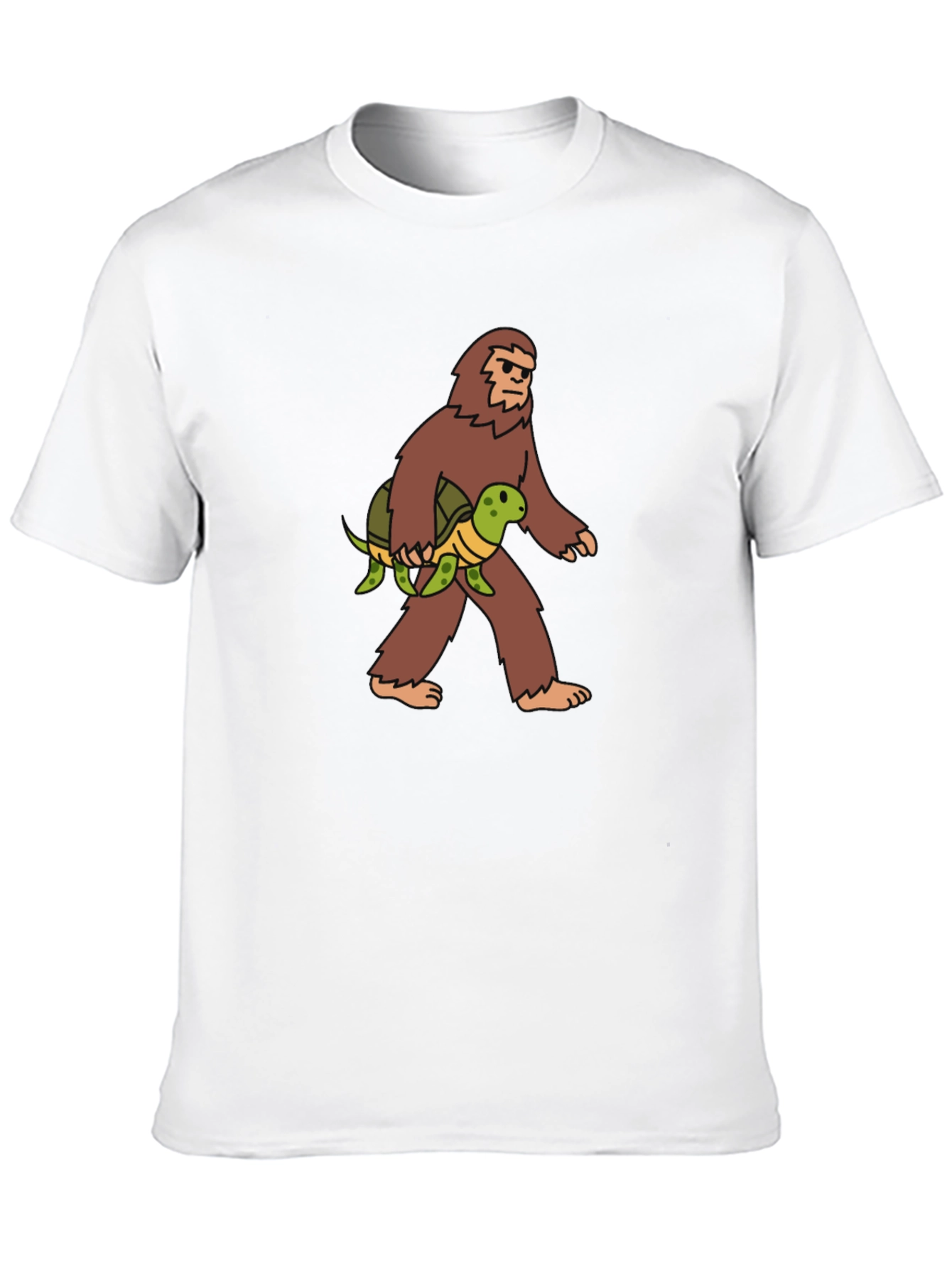 Sasquatch & Turtle Graphic Tee - Funny Bigfoot Shirt