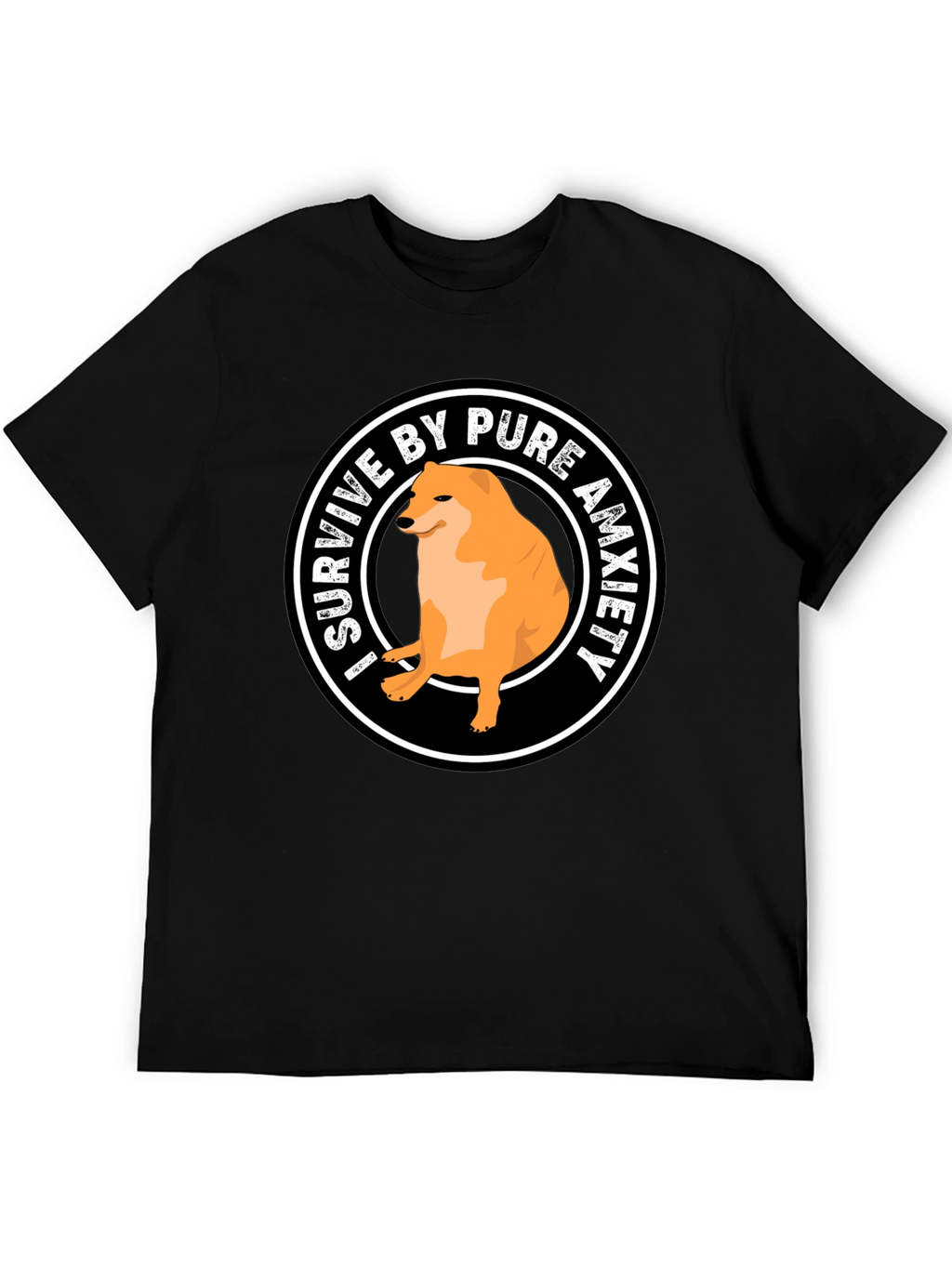I Survive by Pure Anxiety Doge Meme Graphic Tee